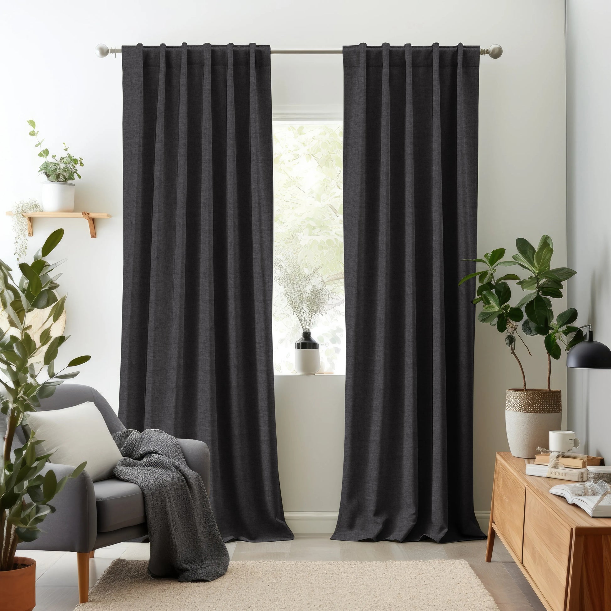 Hallmark Drapes Edition 13 - Hazel | Made to Order Light Filtering Curtains Hazel-Graphite