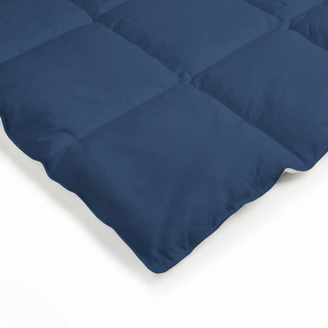 Hush Haven Single Comforter Taupe & Navy Blue / Single