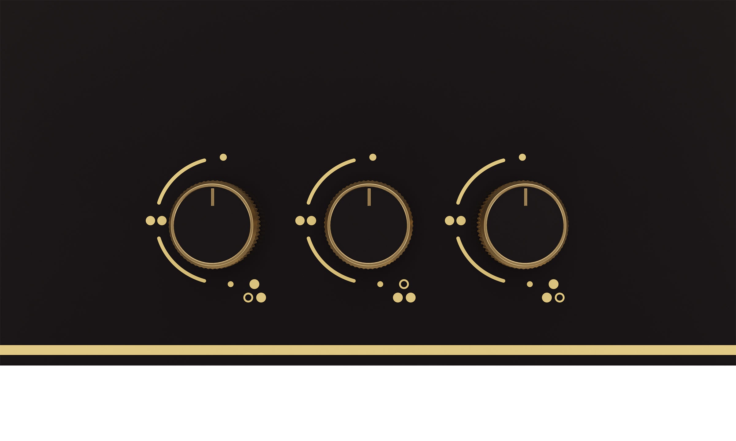 Intellia by Livspace 3 Brass Burner 770mm with Auto Ignition Gloss finish Cooktop  | Intellia CT 77 3B