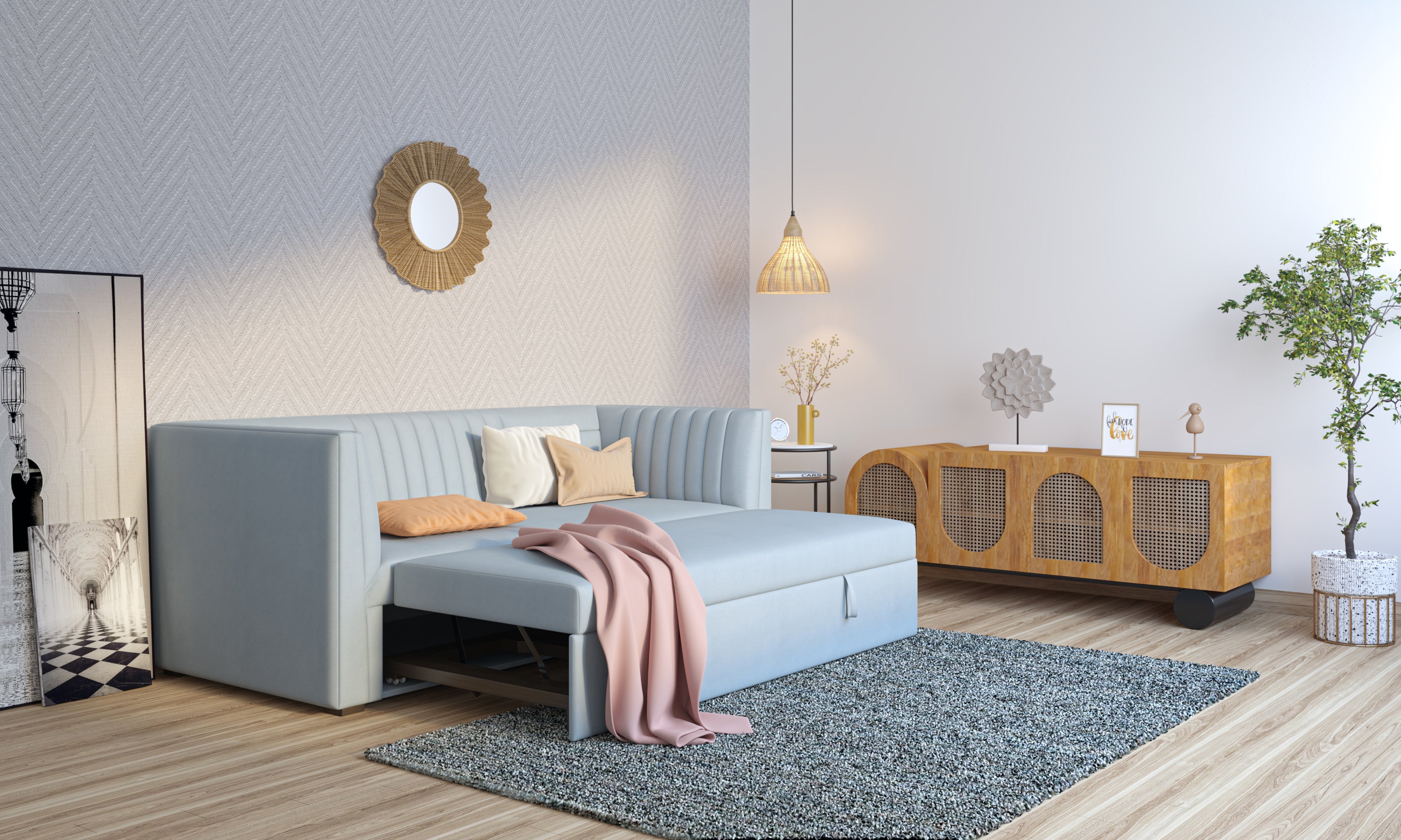 Hayden Home Premium Grove Gather Sofa cum Bed