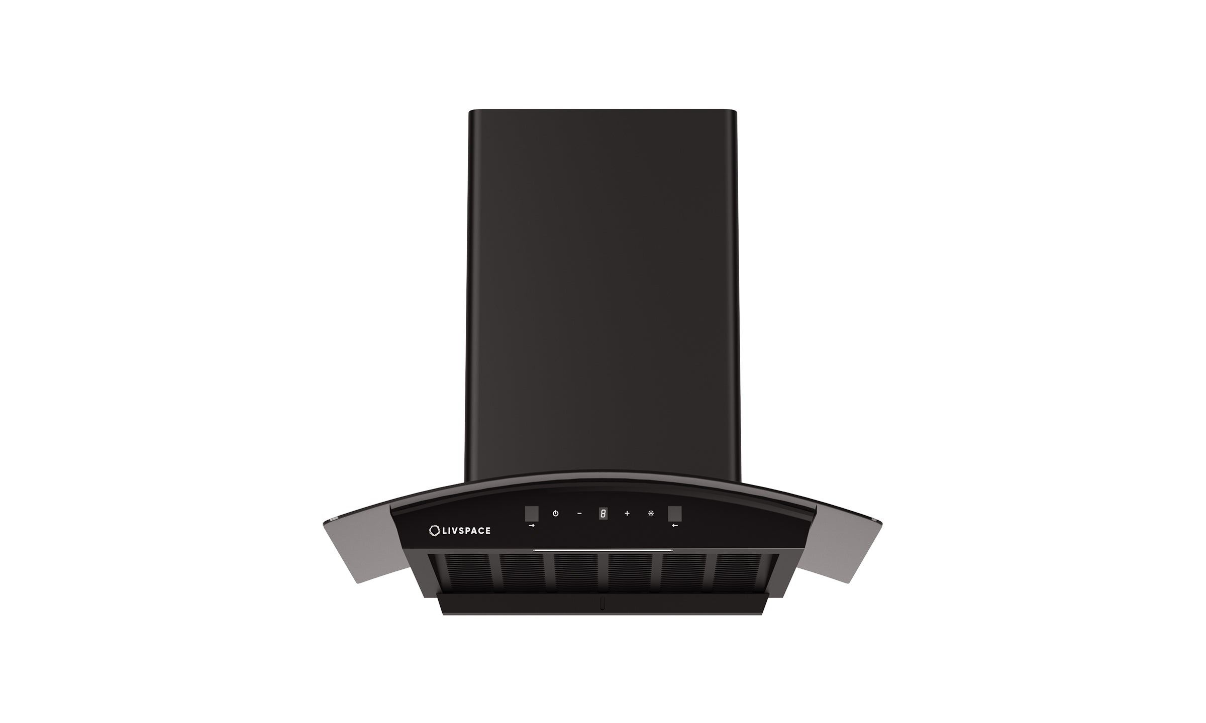 Optima by Livspace AutoClean Curve Shape chimney 600mm size 1200m3/h suction power (Ducted) | Optima CH C 60