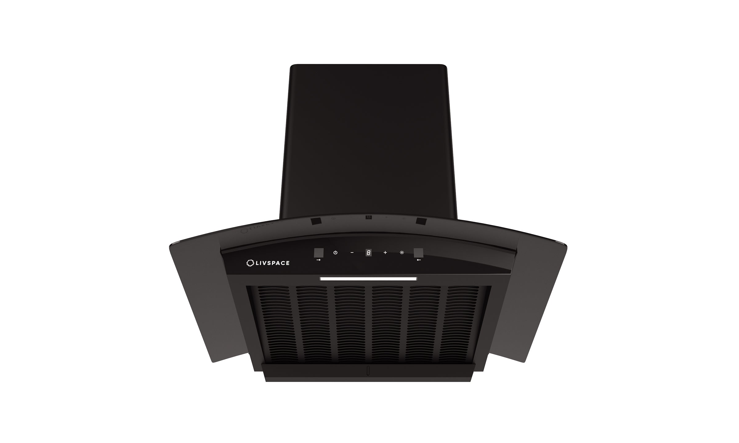 Optima by Livspace AutoClean Curve Shape chimney 600mm size 1200m3/h suction power (Ducted) | Optima CH C 60