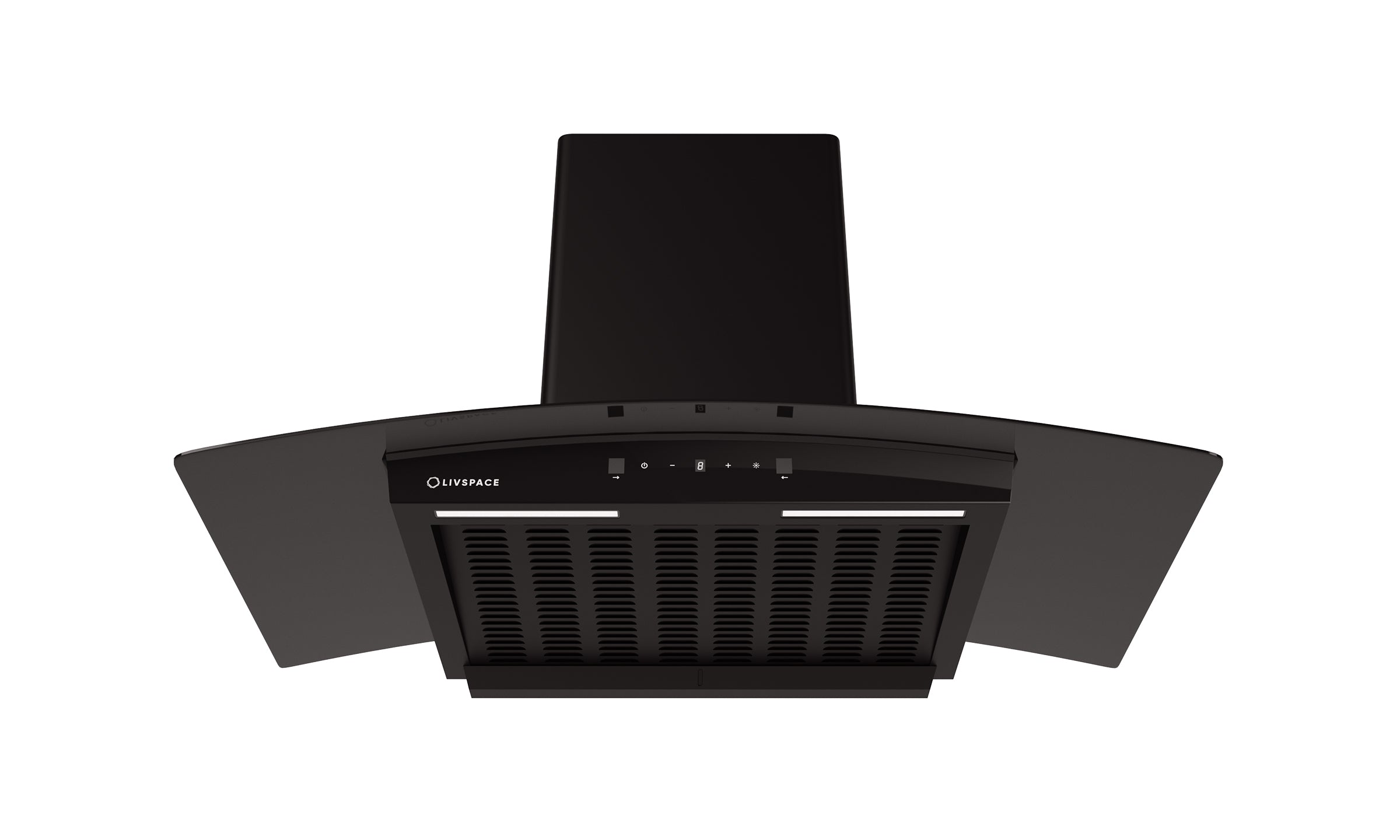 Optima by Livspace AutoClean Curve Shape chimney 900mm size 1200m3/h suction power (Ducted) | Optima CH C 90
