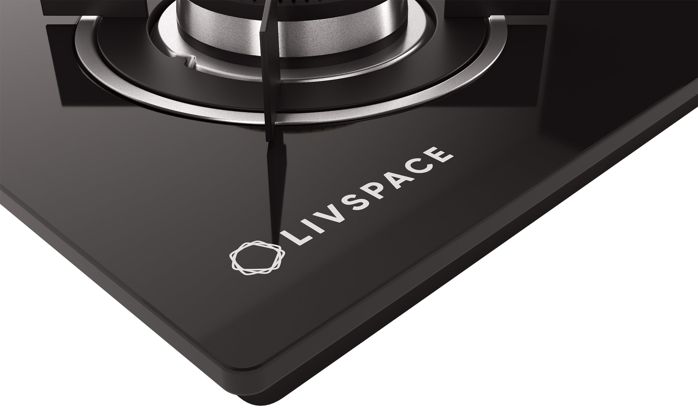Optima by Livspace 3 Brass Burner 600mm with Auto Ignition gloss finish Hob  | Optima HB 3B 60