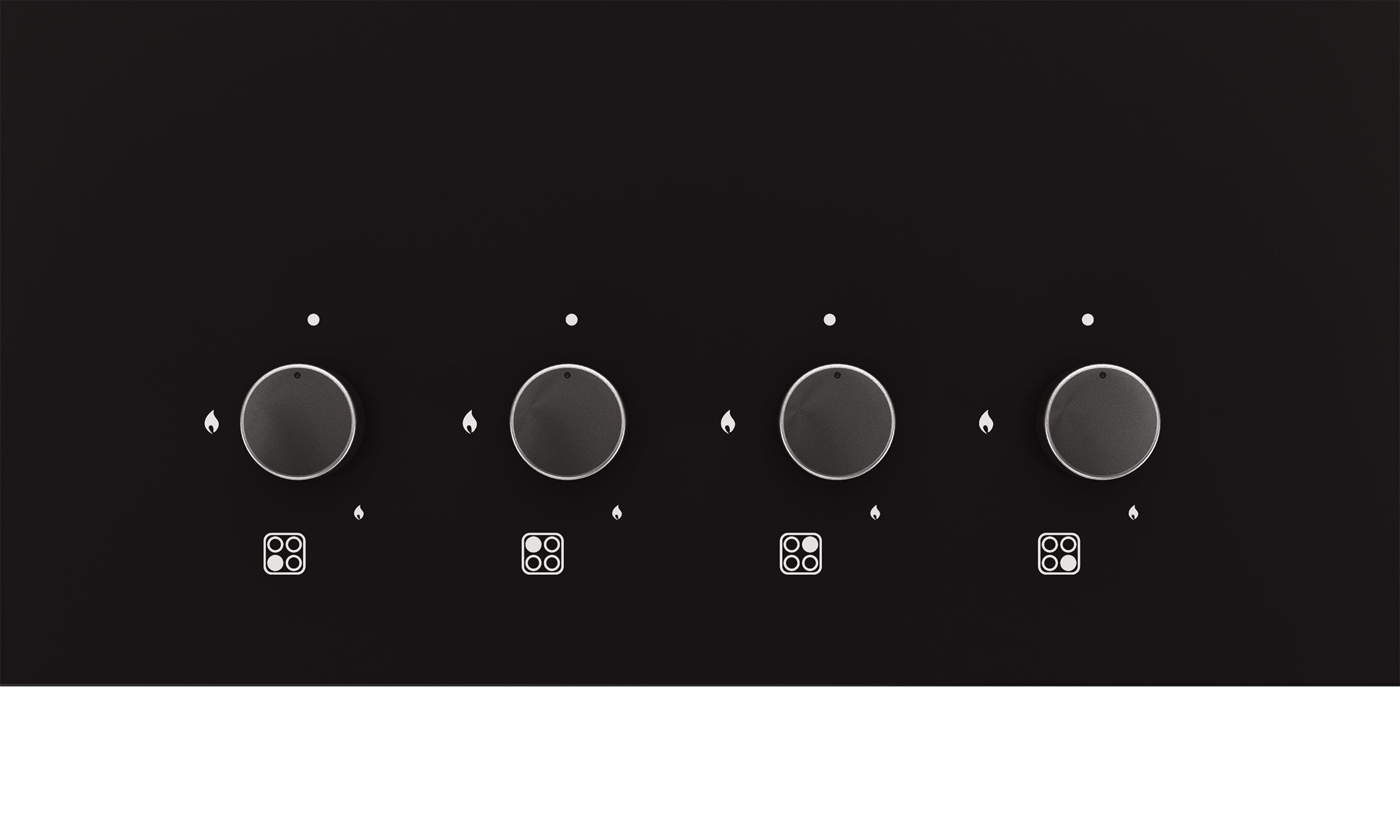 Optima by Livspace 4 Brass Burner 900mm with Auto Ignition gloss finish Hob  | Optima HB 4B 90