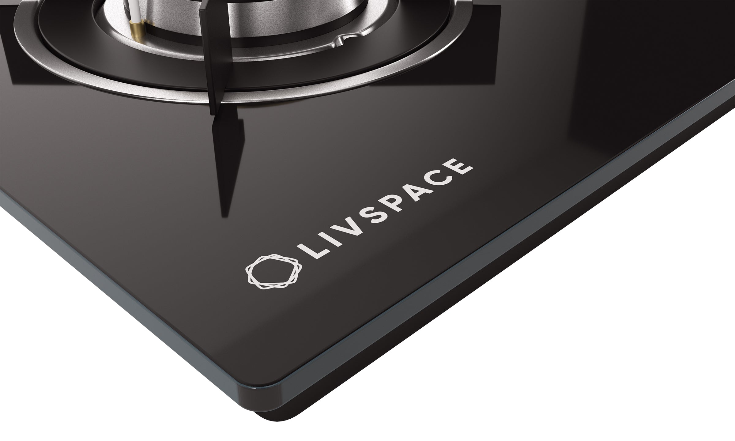 Optima by Livspace 4 Brass Burner 900mm with Auto Ignition gloss finish Hob  | Optima HB 4B 90