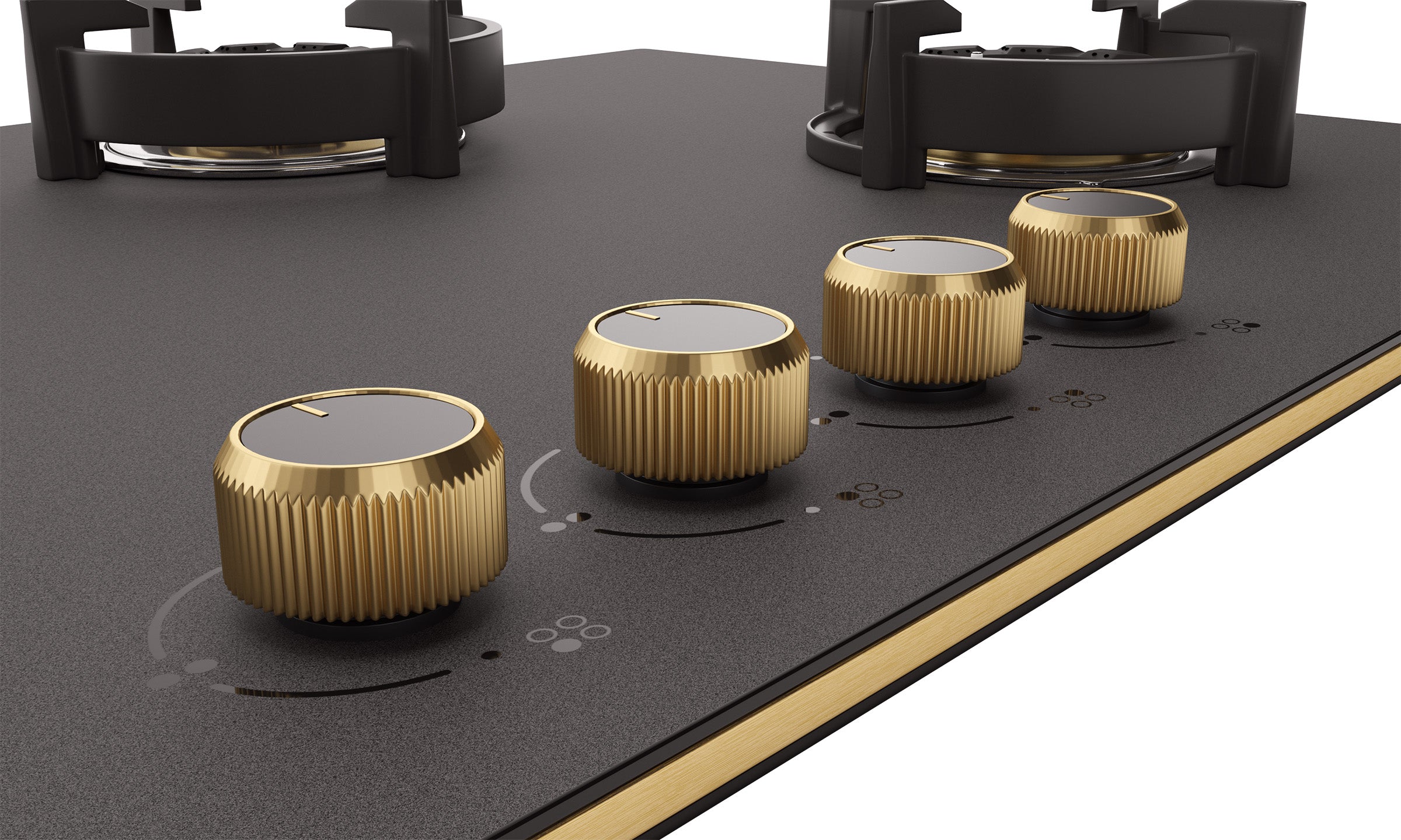 Intellia by Livspace 4 Brass Burner FFD 900mm with Auto Ignition Matt finish Hob  | Intellia HB FFD 4B M 90