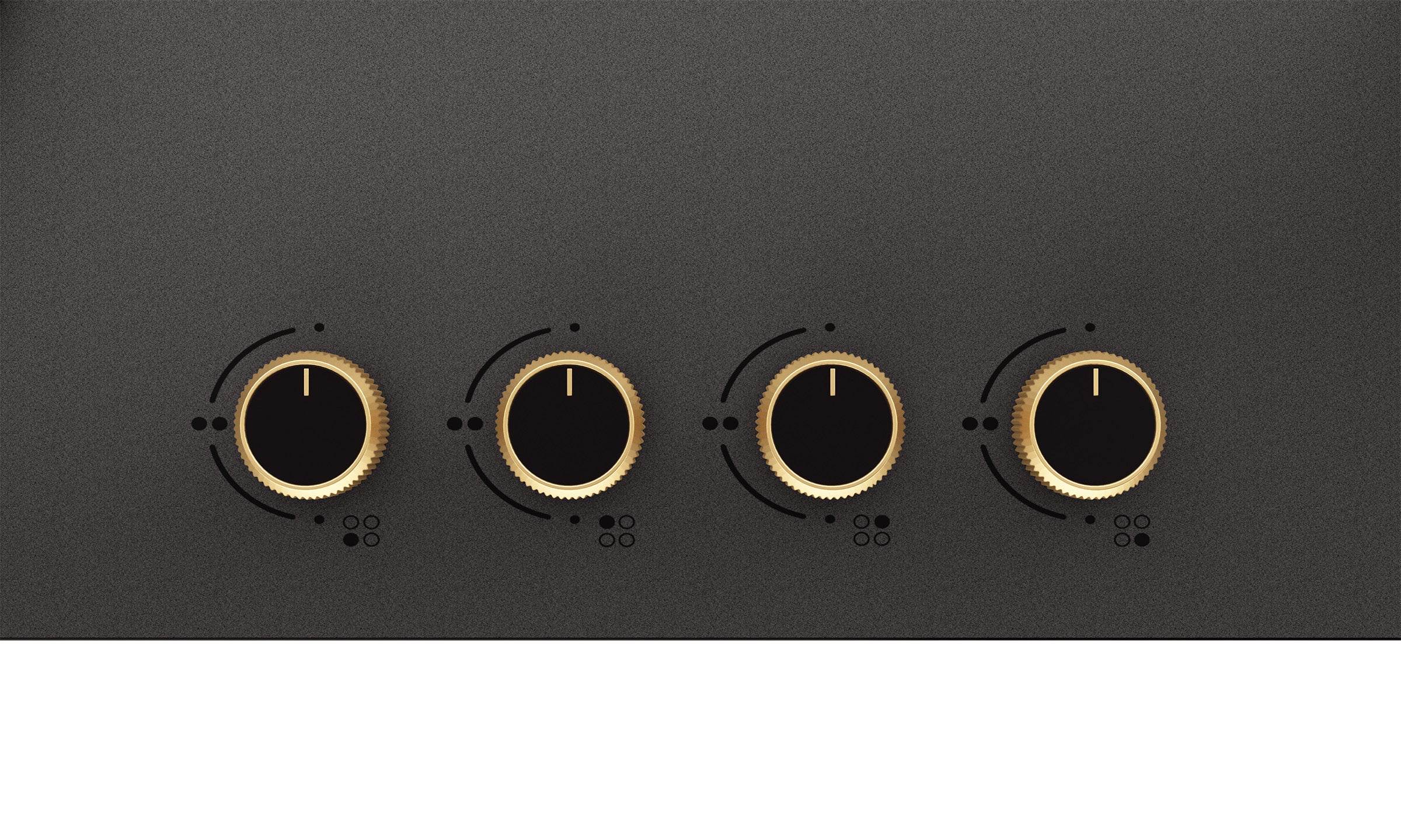 Intellia by Livspace 4 Brass Burner FFD 900mm with Auto Ignition Matt finish Hob  | Intellia HB FFD 4B M 90