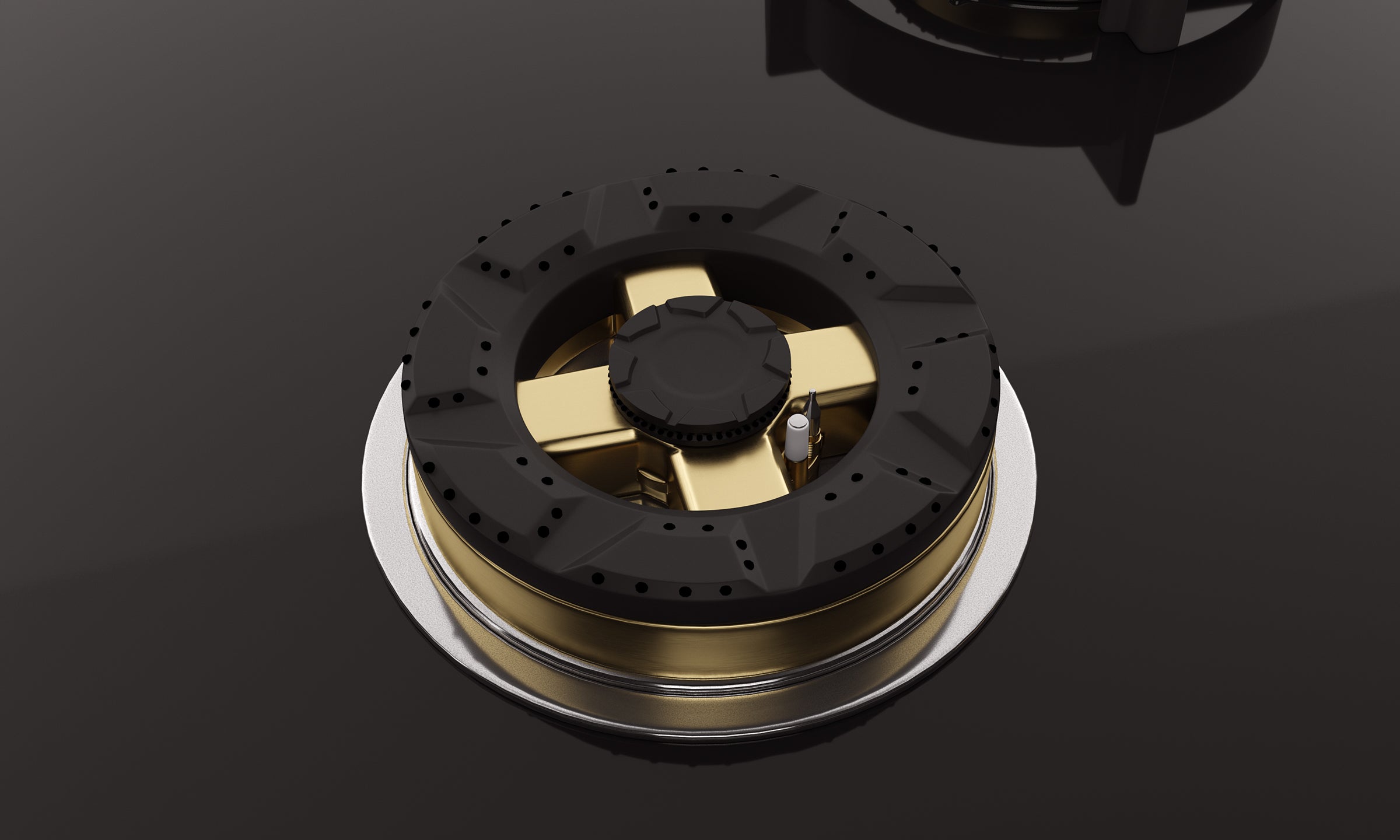 Intellia by Livspace 4 Brass Burner FFD 900mm with Auto Ignition Gloss finish Hob  | Intellia HB FFD 4B G 90