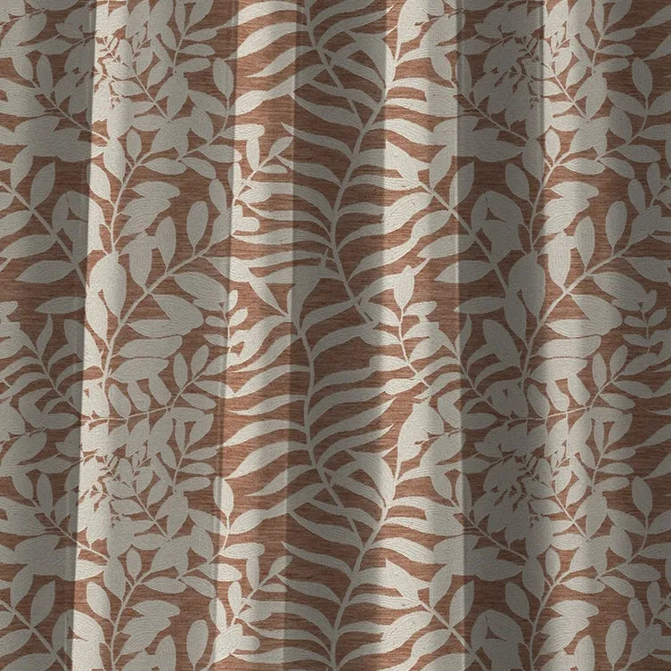 Earthen Tales Edition 1 - Foliole | Made to Order Light Filtering Curtains Foliole-Rust