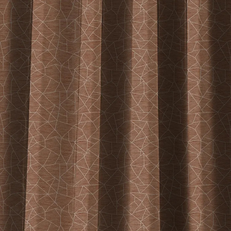 Earthen Tales Edition 1 - Lattice | Made to Order Light Filtering Curtains Lattice-Rust