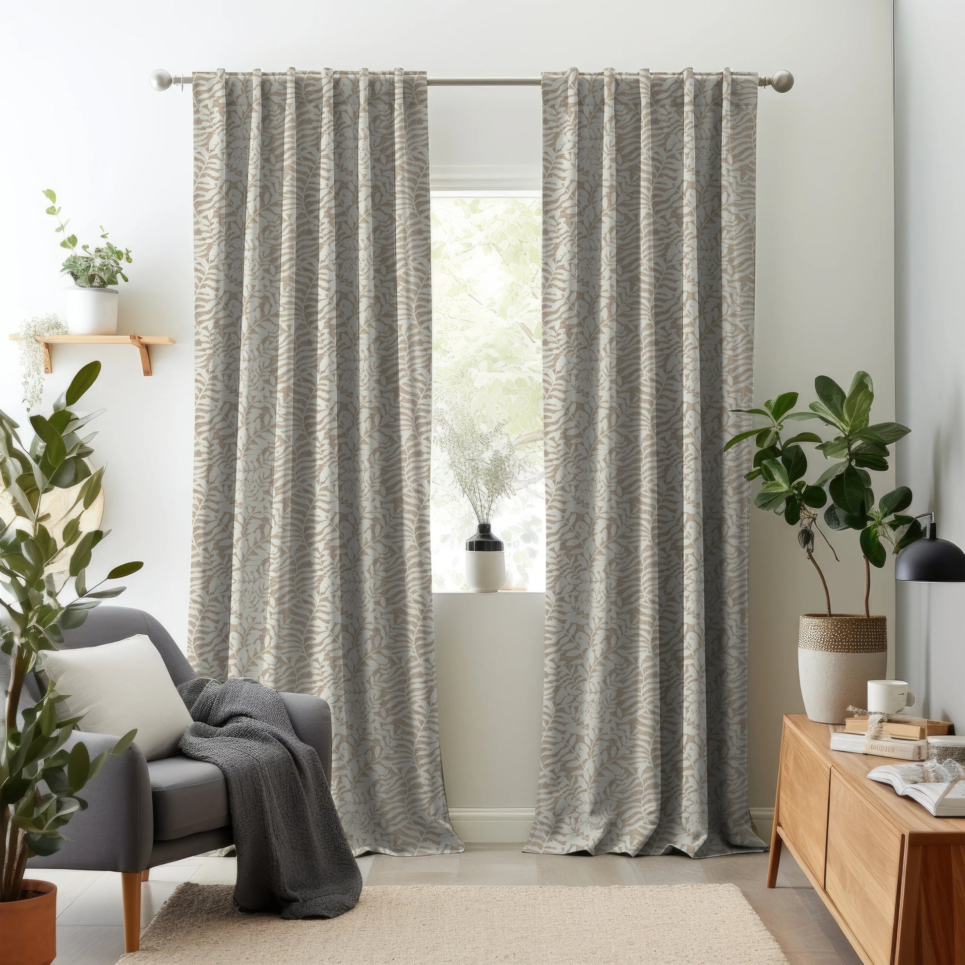 Earthen Tales Edition 1 - Foliole | Made to Order Light Filtering Curtains Foliole-Biscotti
