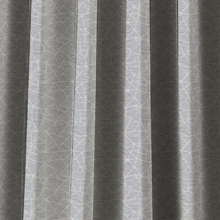 Earthen Tales Edition 1 - Lattice | Made to Order Light Filtering Curtains Lattice-Silver
