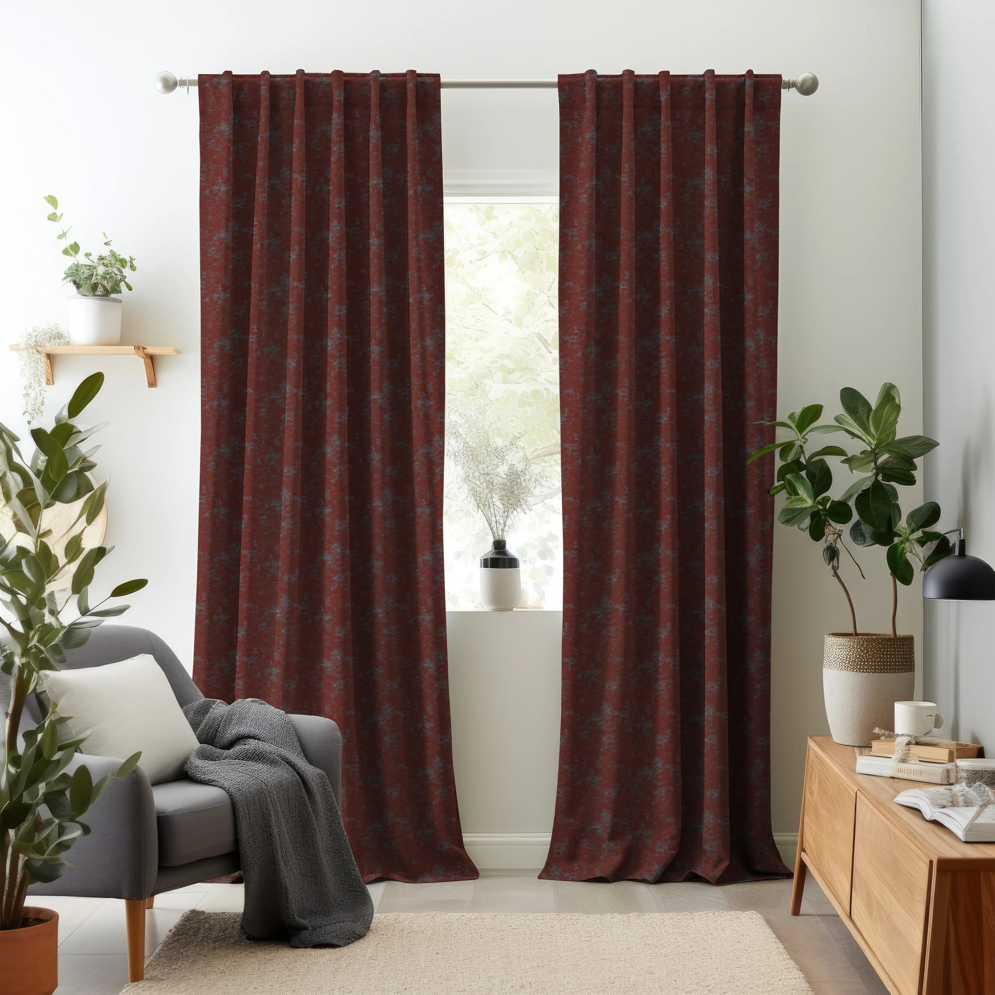 Cosmic Charm Edition 4 - Astro | Made to Order Light Filtering Curtains Astro-Rust