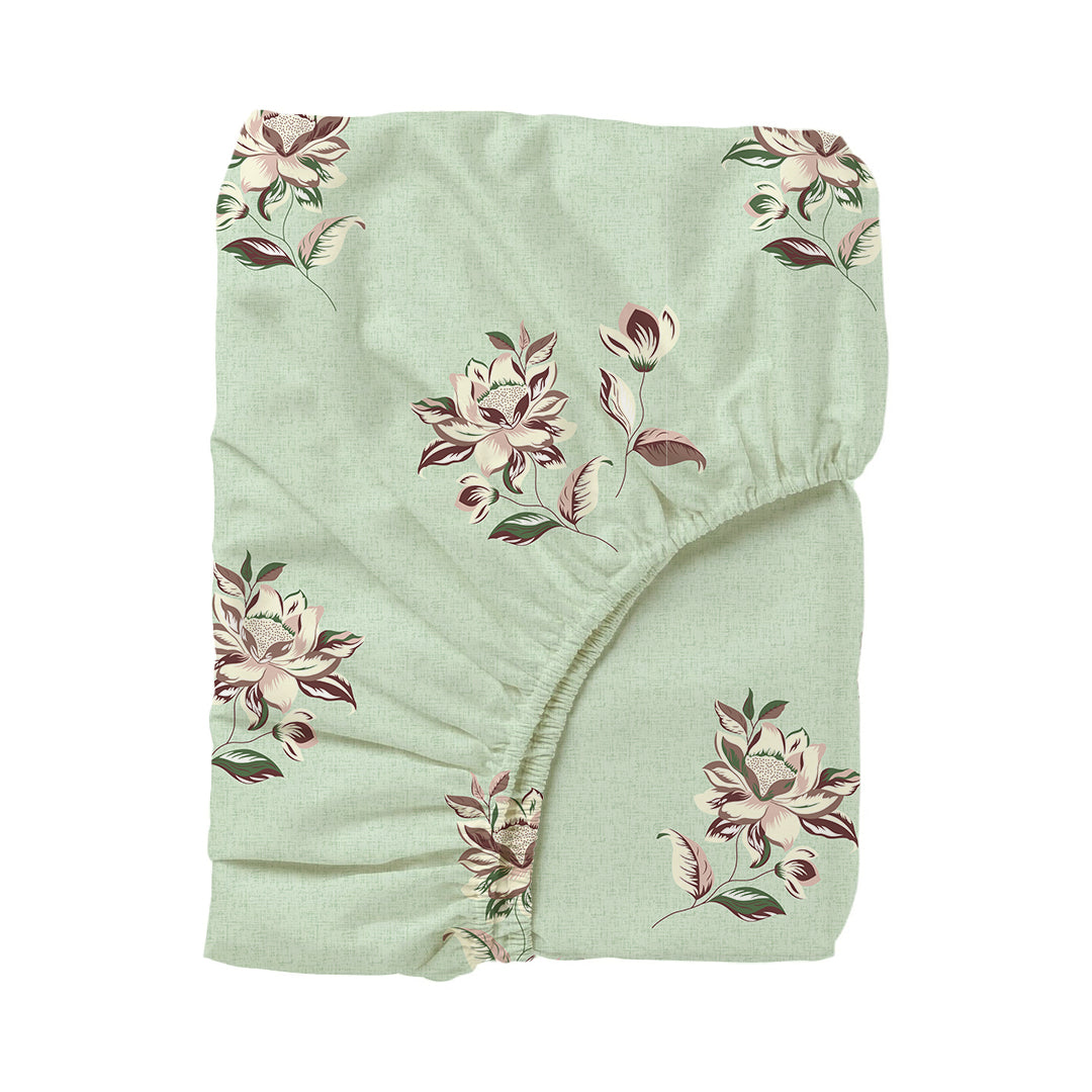 Serene Nest Printed Fitted Sheet Set Pistachio / Queen