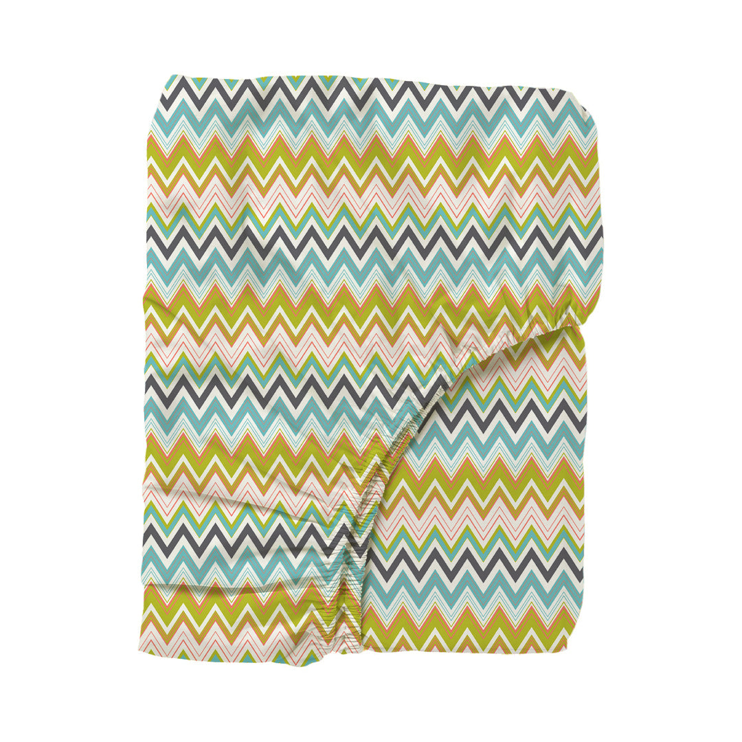 Pure Nest Printed Fitted Sheet Set Orange / King