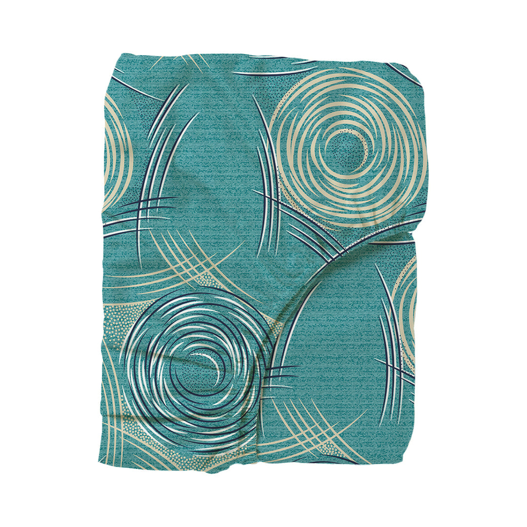 Serene Nest Printed Fitted Sheet Set Teal / Queen