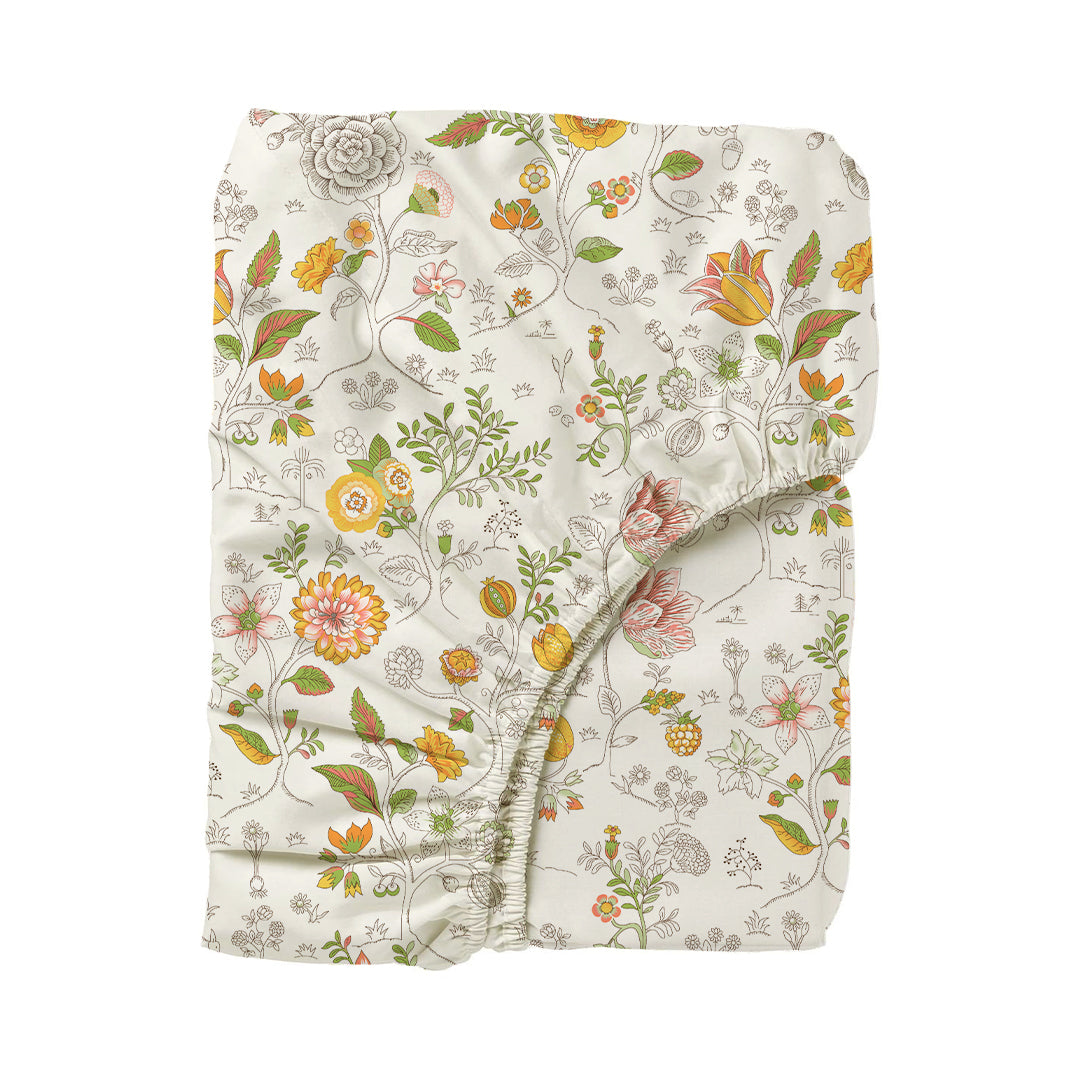 Pure Nest Printed Fitted Sheet Set Yellow / King