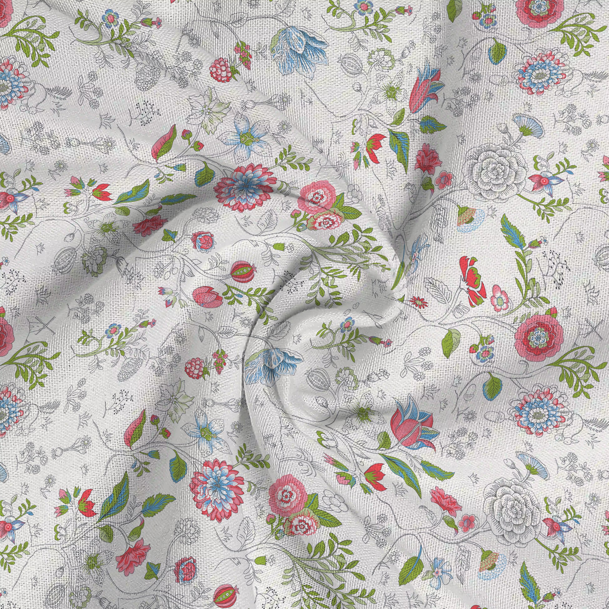 Pure Nest Printed Fitted Sheet Set Peach / King