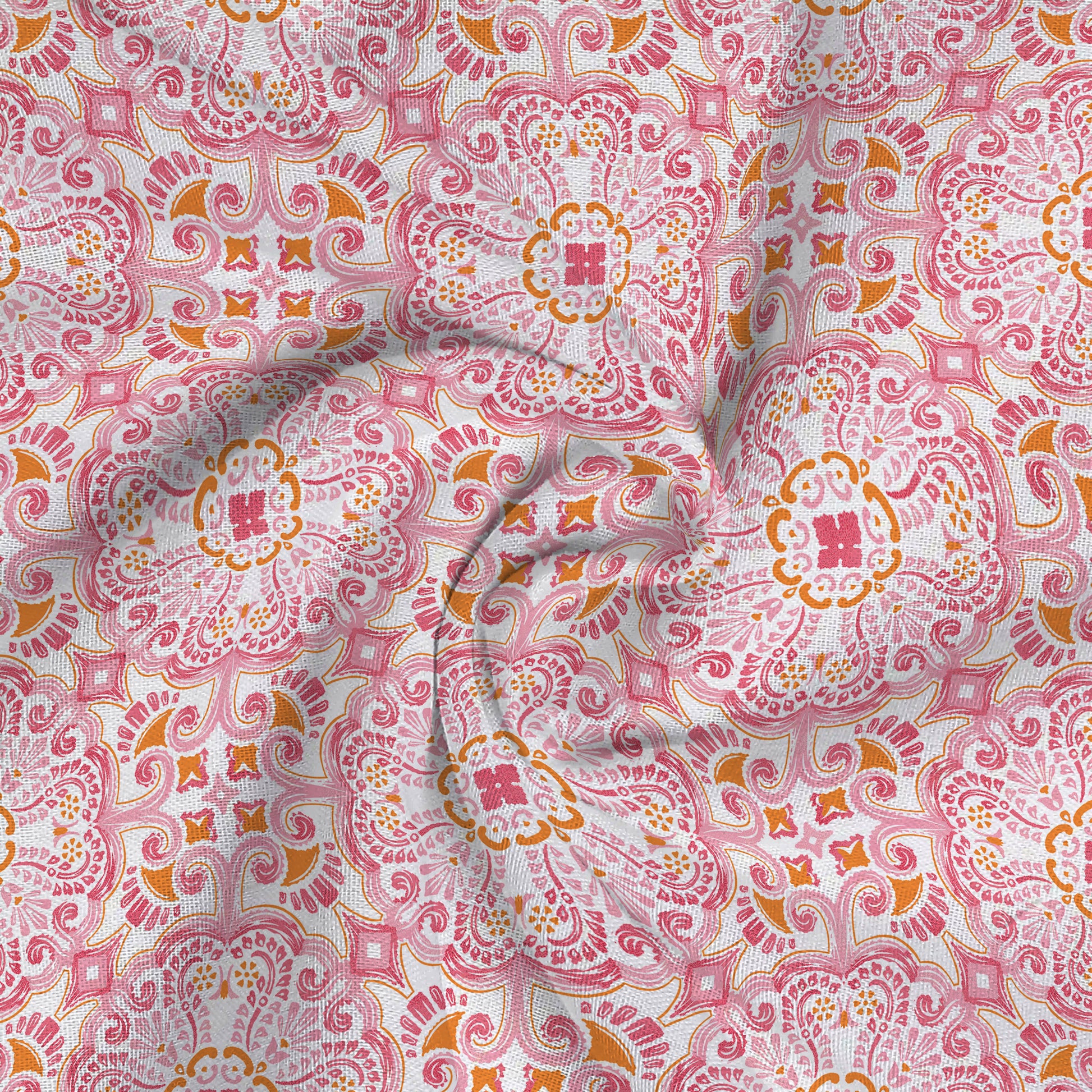 Pure Nest Printed Fitted Sheet Set Pink / King