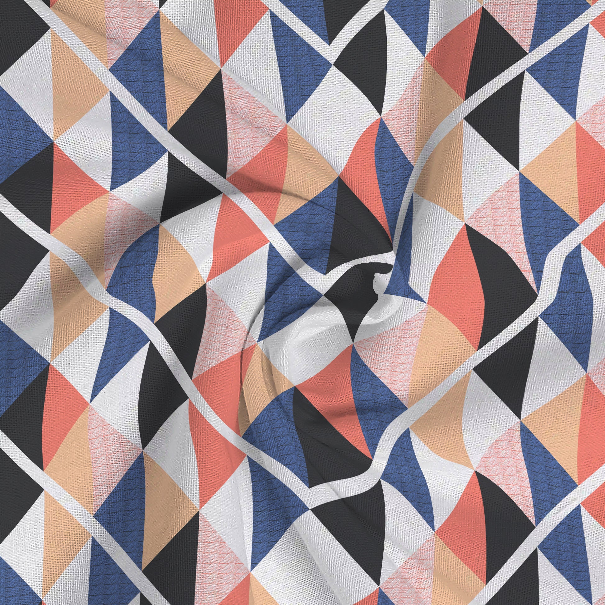 Pure Nest Printed Fitted Sheet Set Pink Blue / Queen