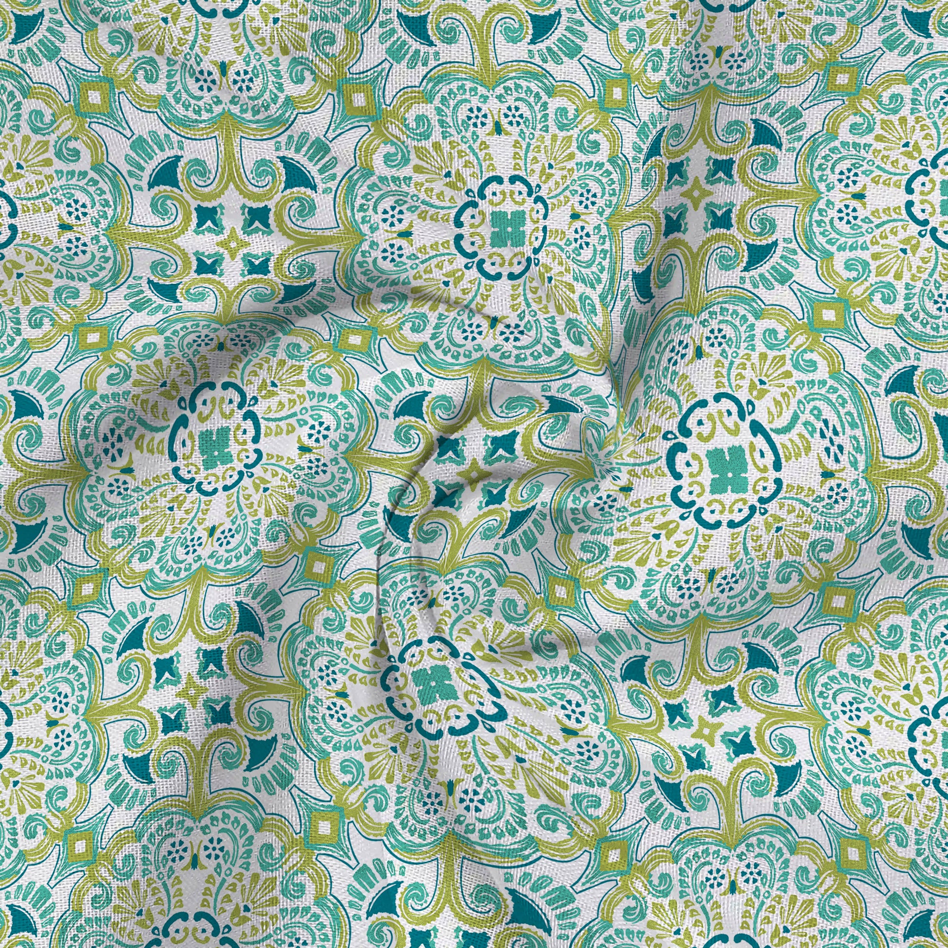 Pure Nest Printed Fitted Sheet Set Teal / King