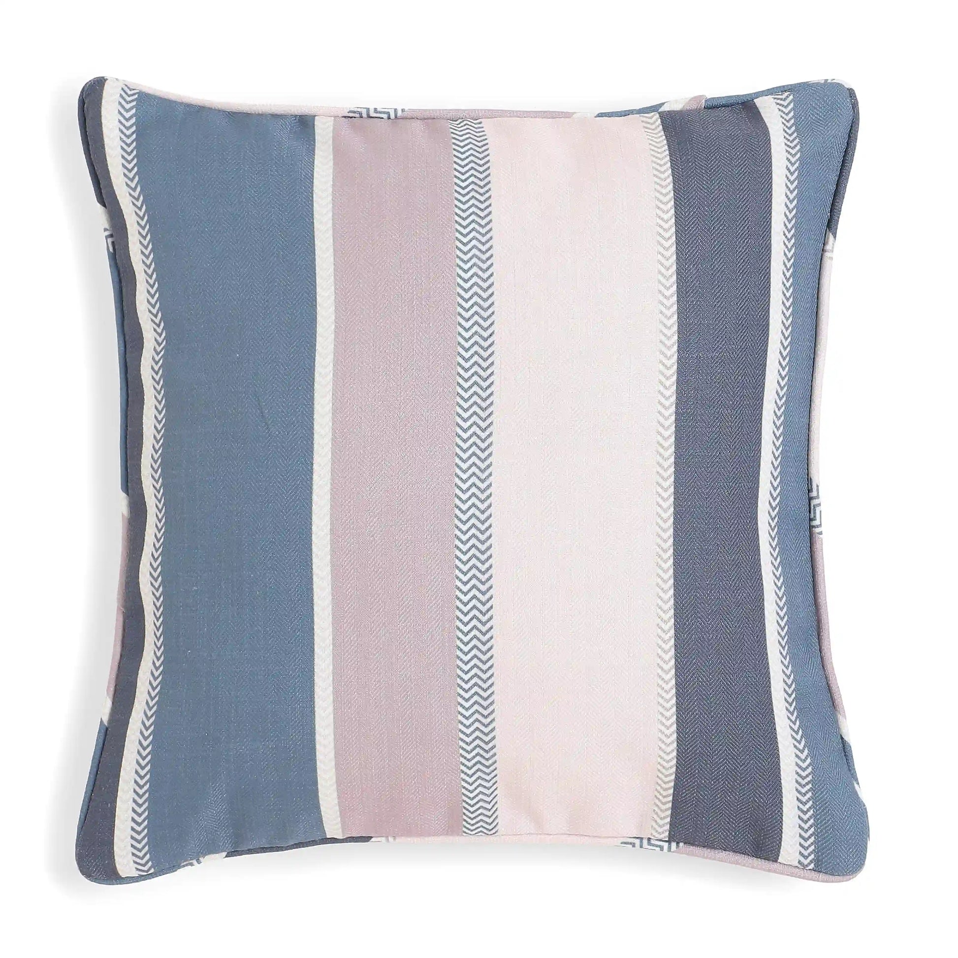 Espricia Printed Cushion Cover | Stripe Story Violet / Cushion Cover (51cm x 51cm)