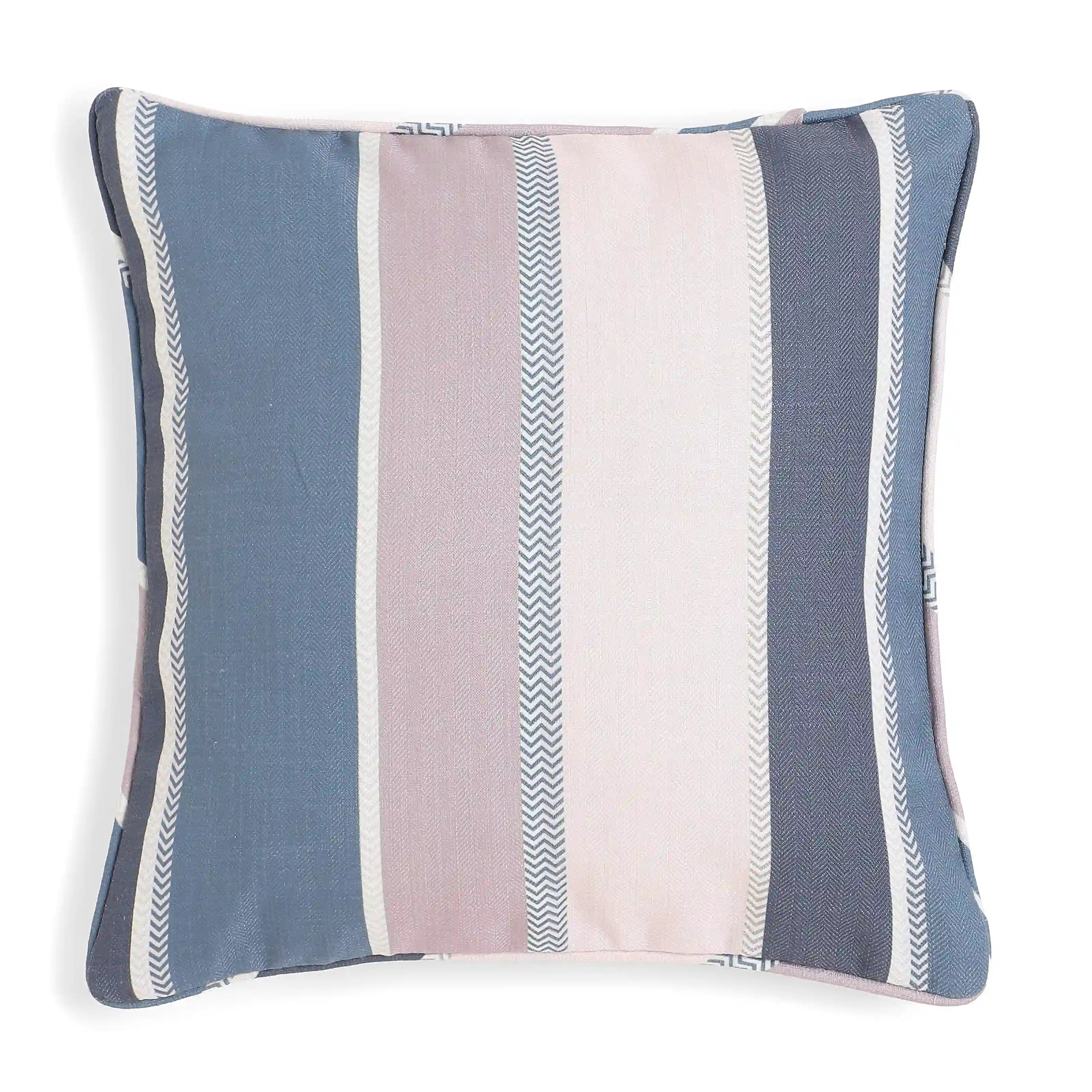 Espricia Printed Cushion Cover | Stripe Story Violet / Cushion Cover (51cm x 51cm)