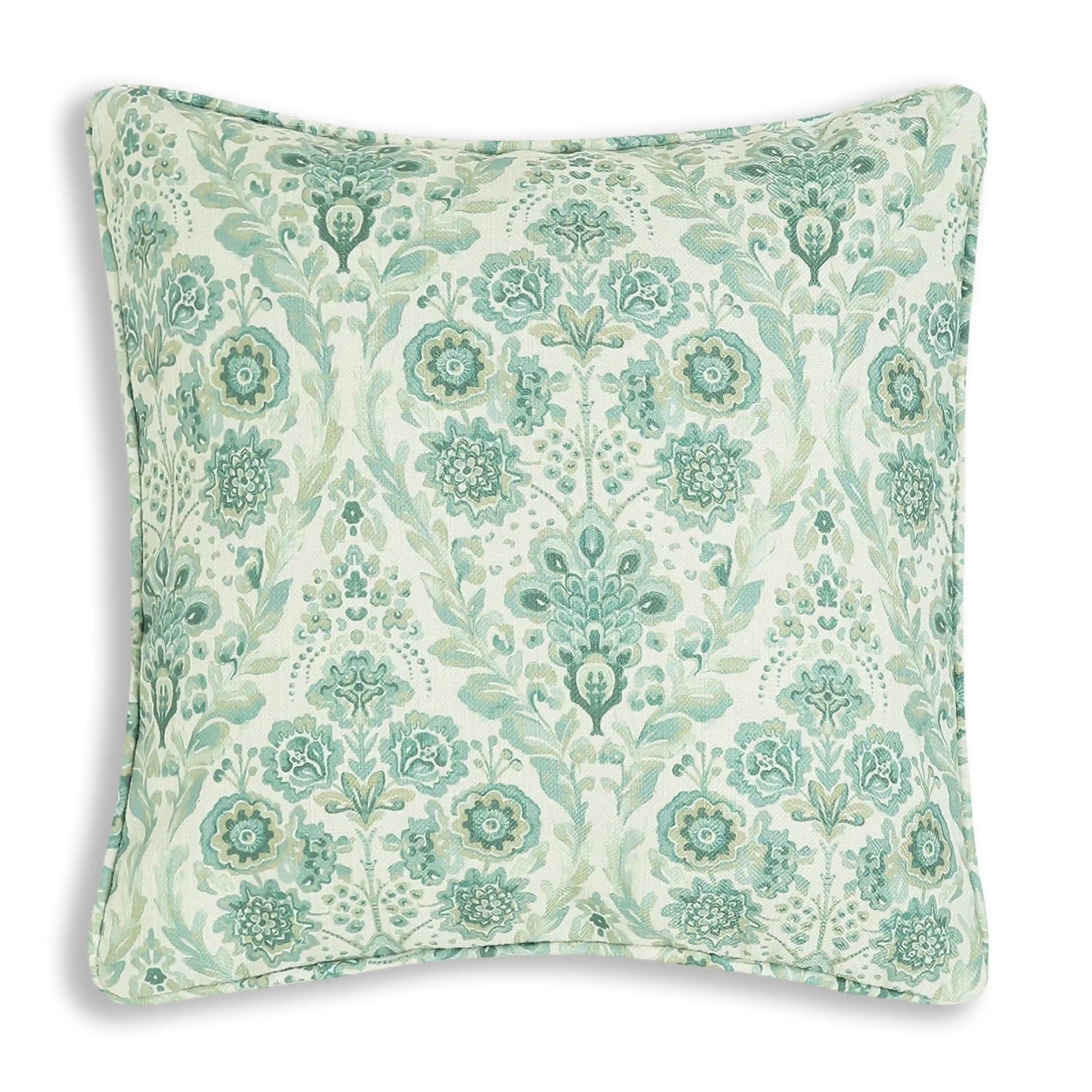 Espricia Printed Cushion Cover | Jaipuri Tales Soft Sage / Cushion Cover (41cm x 41cm)