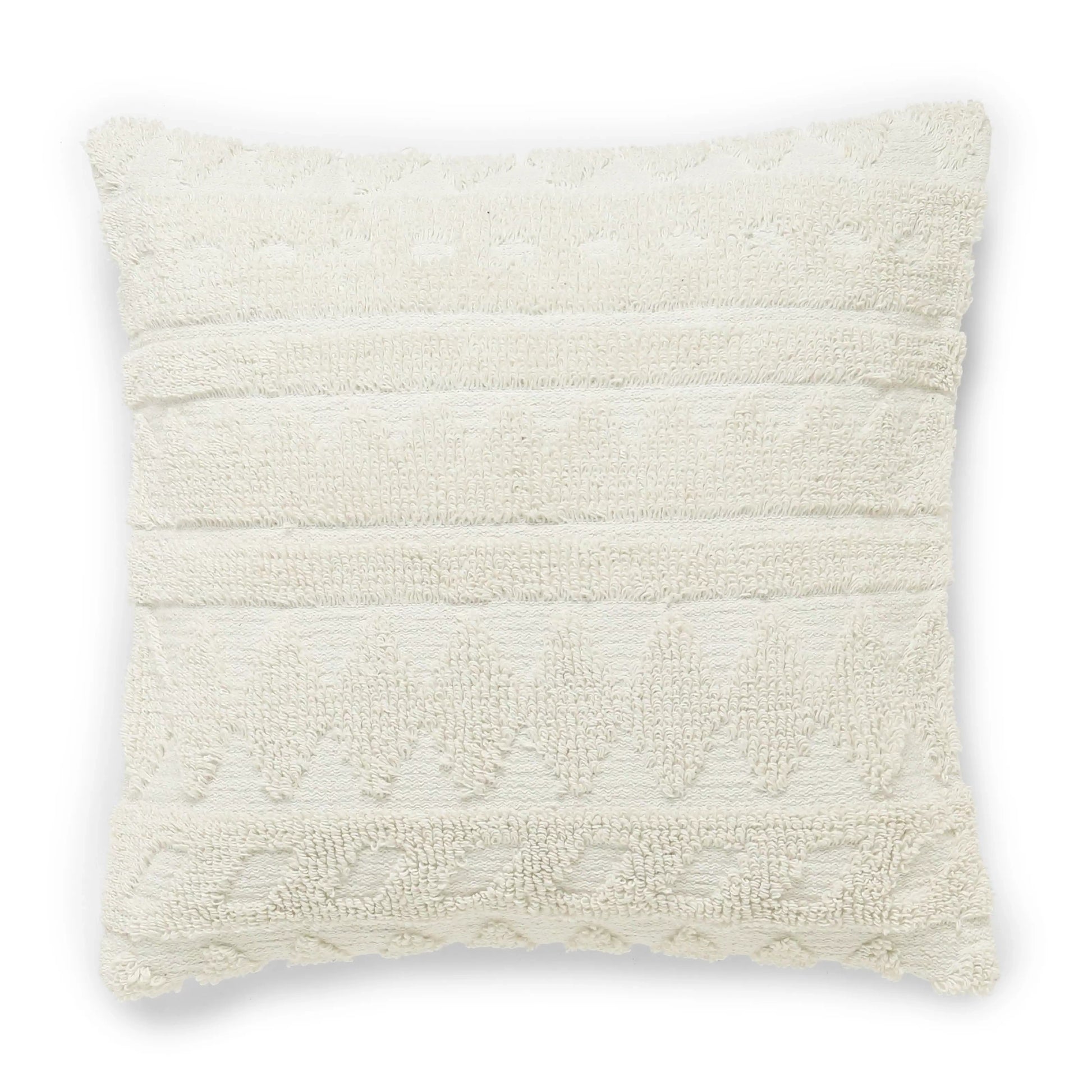 Vissencia 100% Cotton Tufted Cushion Cover | Pattern Play Light Beige / Cushion Cover (41cm x 41cm)