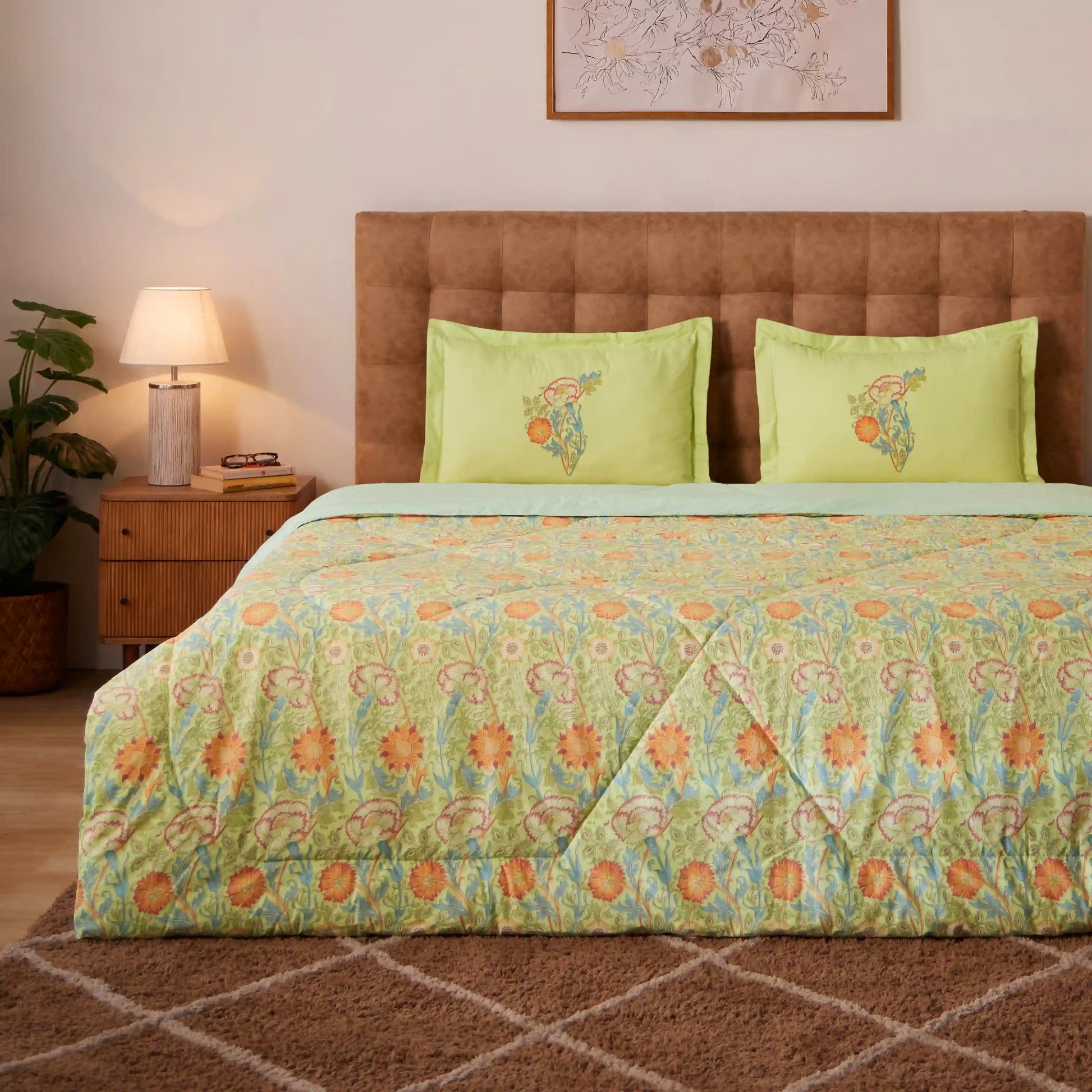 Chippa Lane 100% 120GSM Cotton Comforter Green / Double