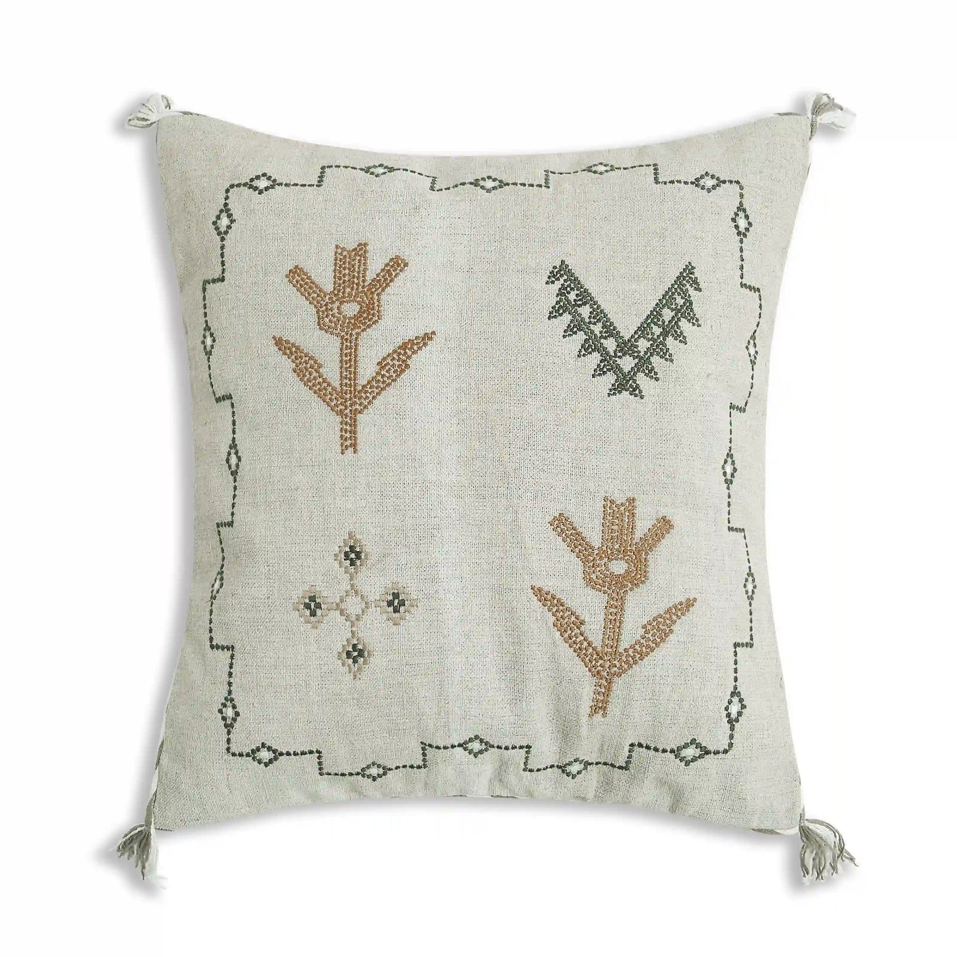Espricia 100% Linen Woven Cushion Cover | Loom Tales Natural Oat / Cushion Cover (41cm x 41cm)