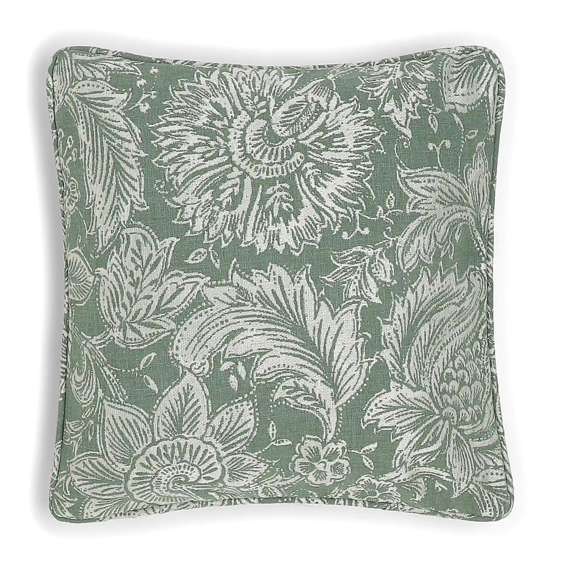 Vissencia Printed Cushion Cover | Blooming Chintz Forest Green / Cushion Cover (41cm x 41cm)