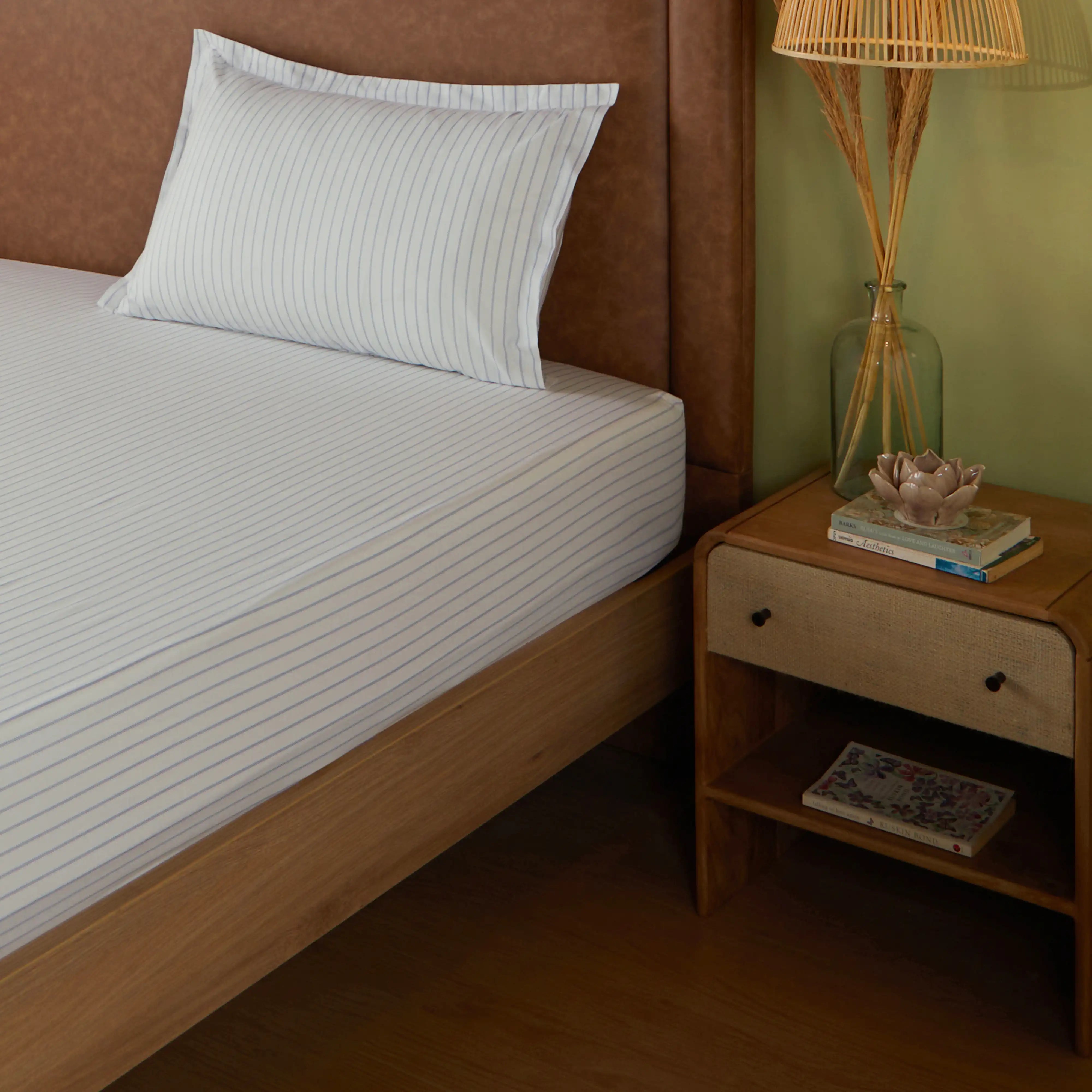 Bloomshire Classic | Everyday Charm Printed Cotton Bedsheet Set-Blue Blue / Single