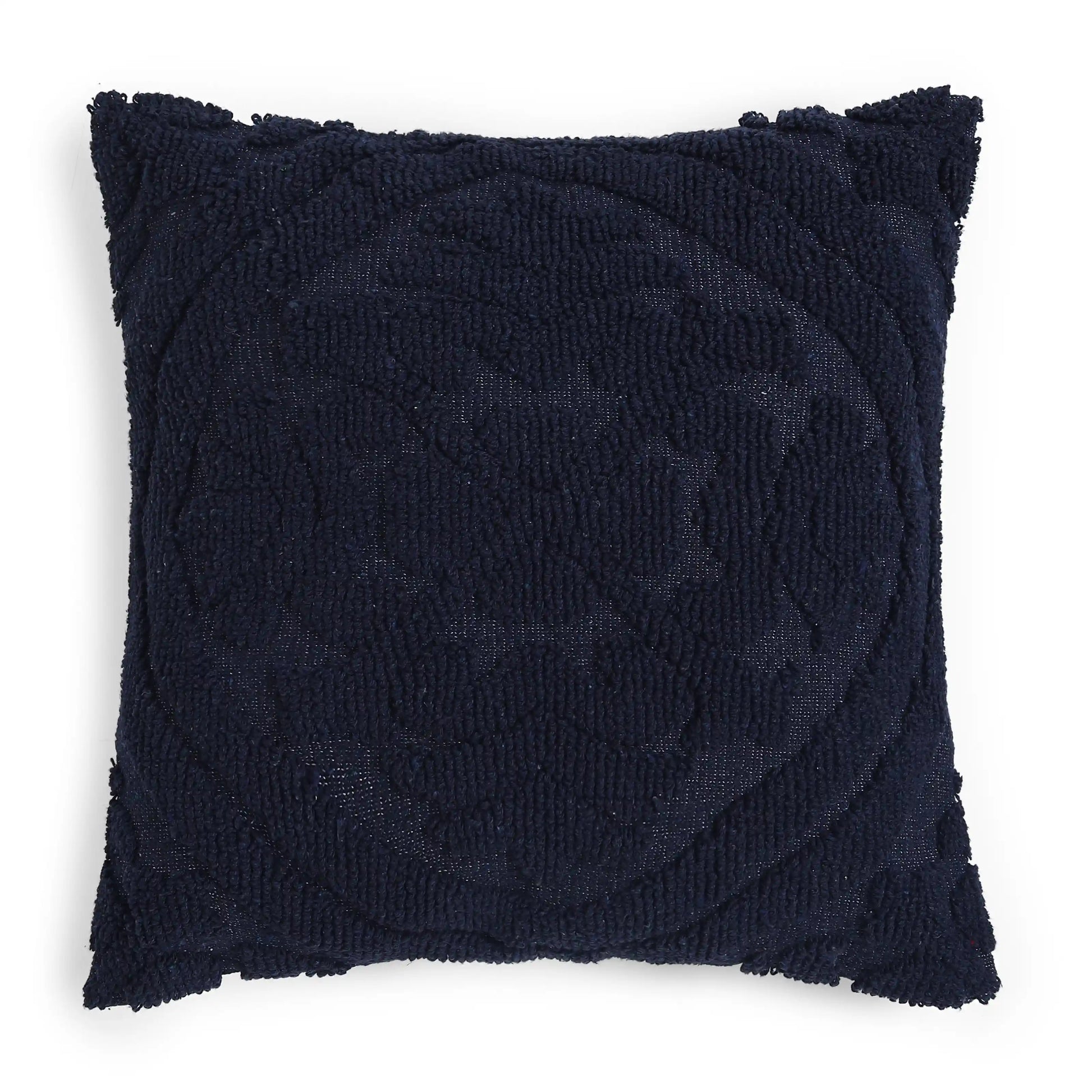 Vissencia 100% Cotton Tufted Cushion Cover | Pattern Play Dusty Blue / Cushion Cover (41cm x 41cm)
