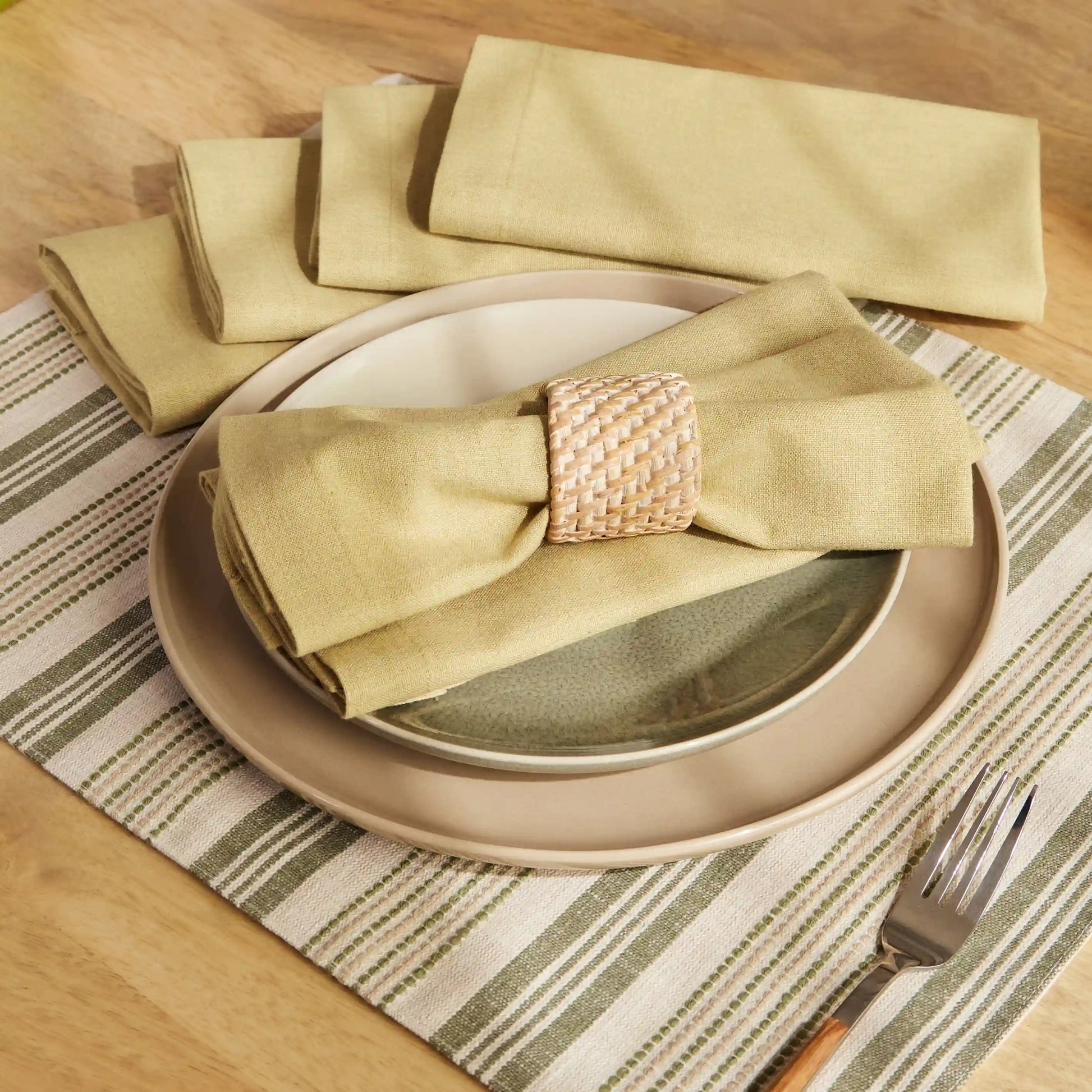 Kaleida 100% Cotton Table Napkin Ochre Origins / Pack of 6