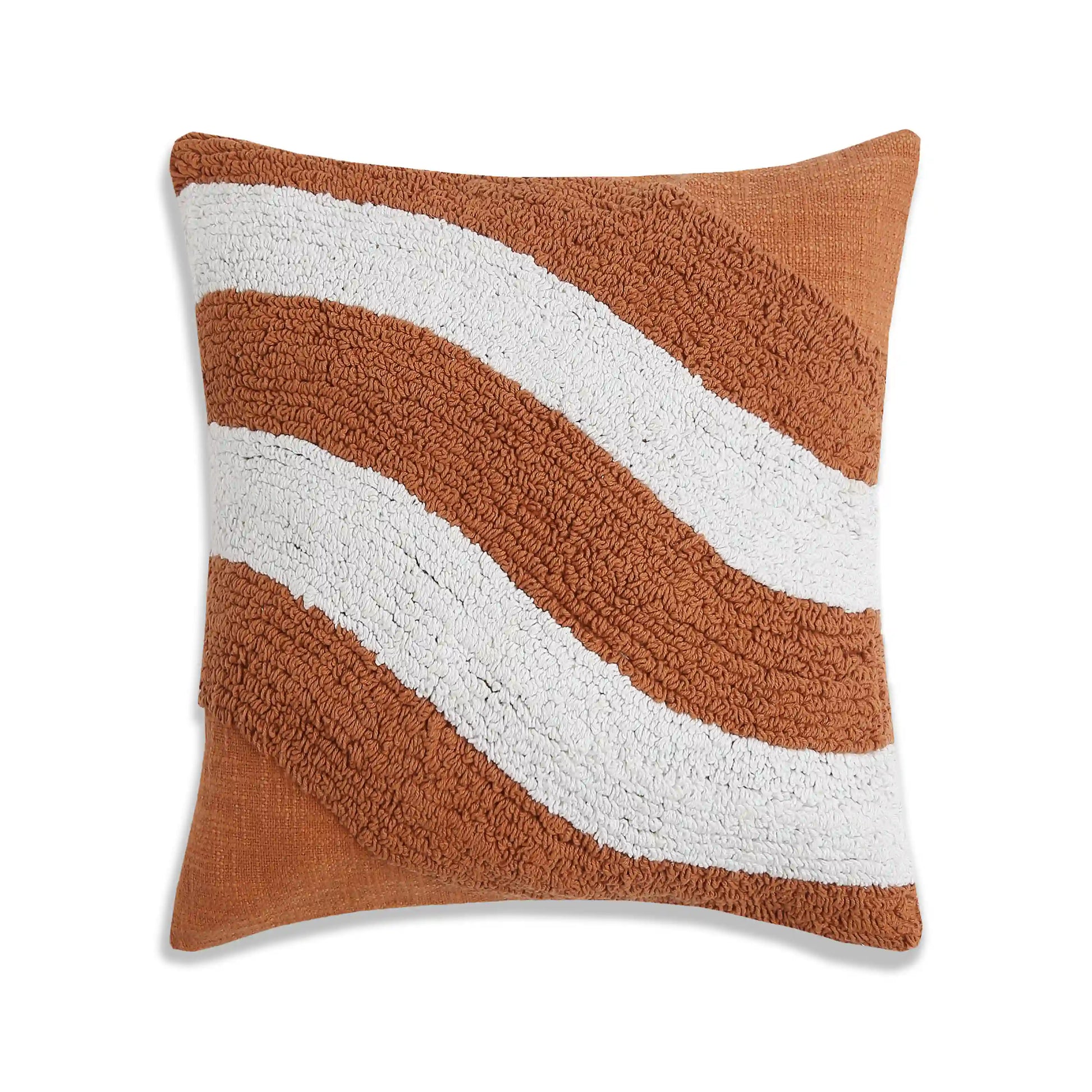 Espricia 100% Cotton Tufted Cushion Cover | Golden Hour Sunset Rust / Cushion Cover (51cm x 51cm)