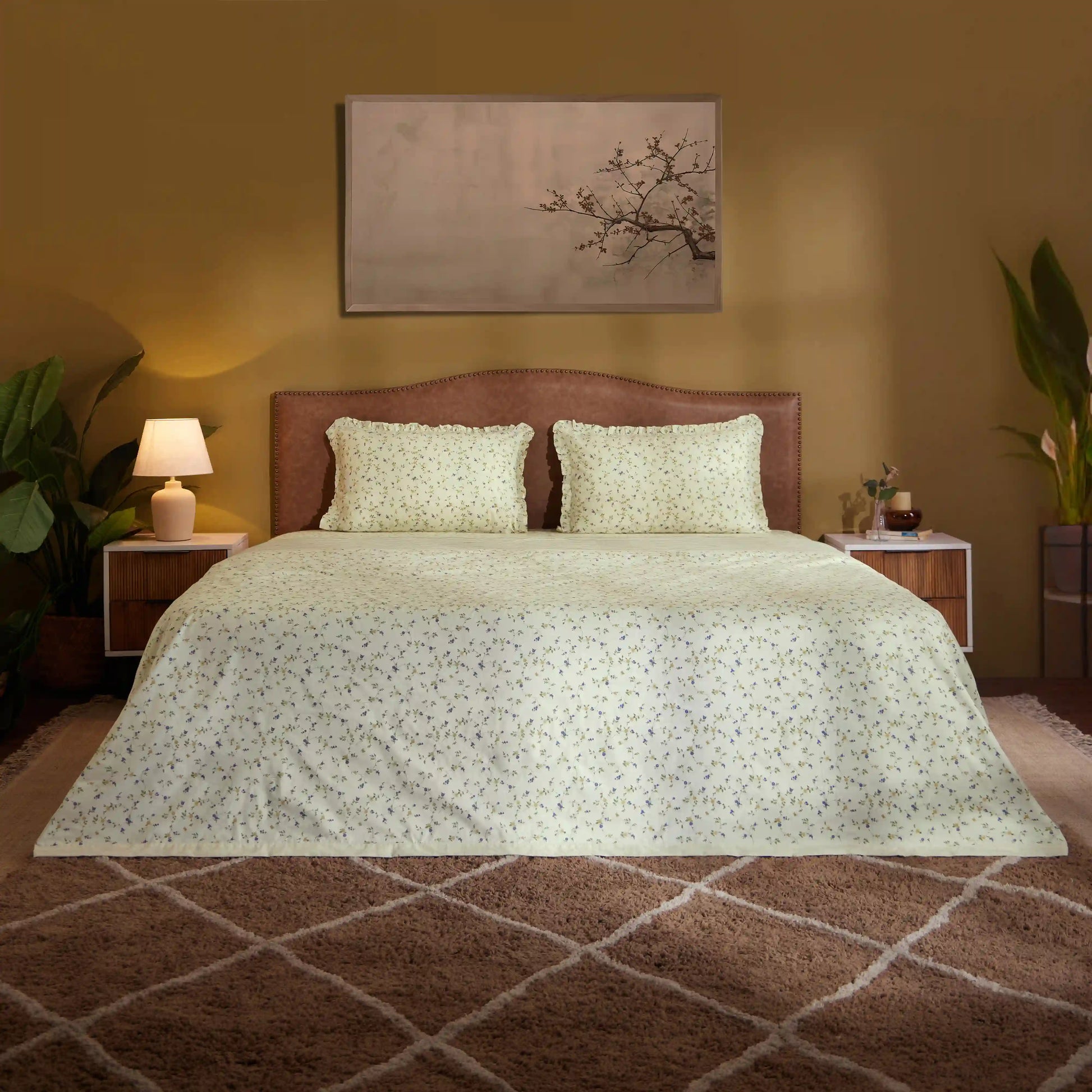 Bloomshire Luxe Printed Dohar-Cream Bloom Cream Bloom / Double