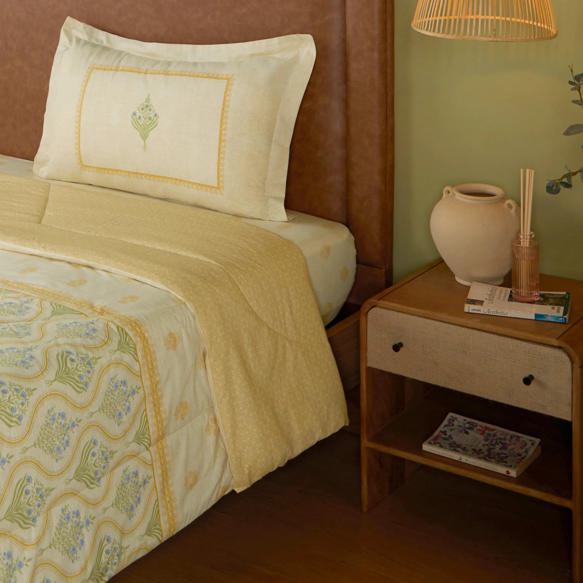 Chippa Lane 100% 120GSM Cotton Comforter Mustard / Single
