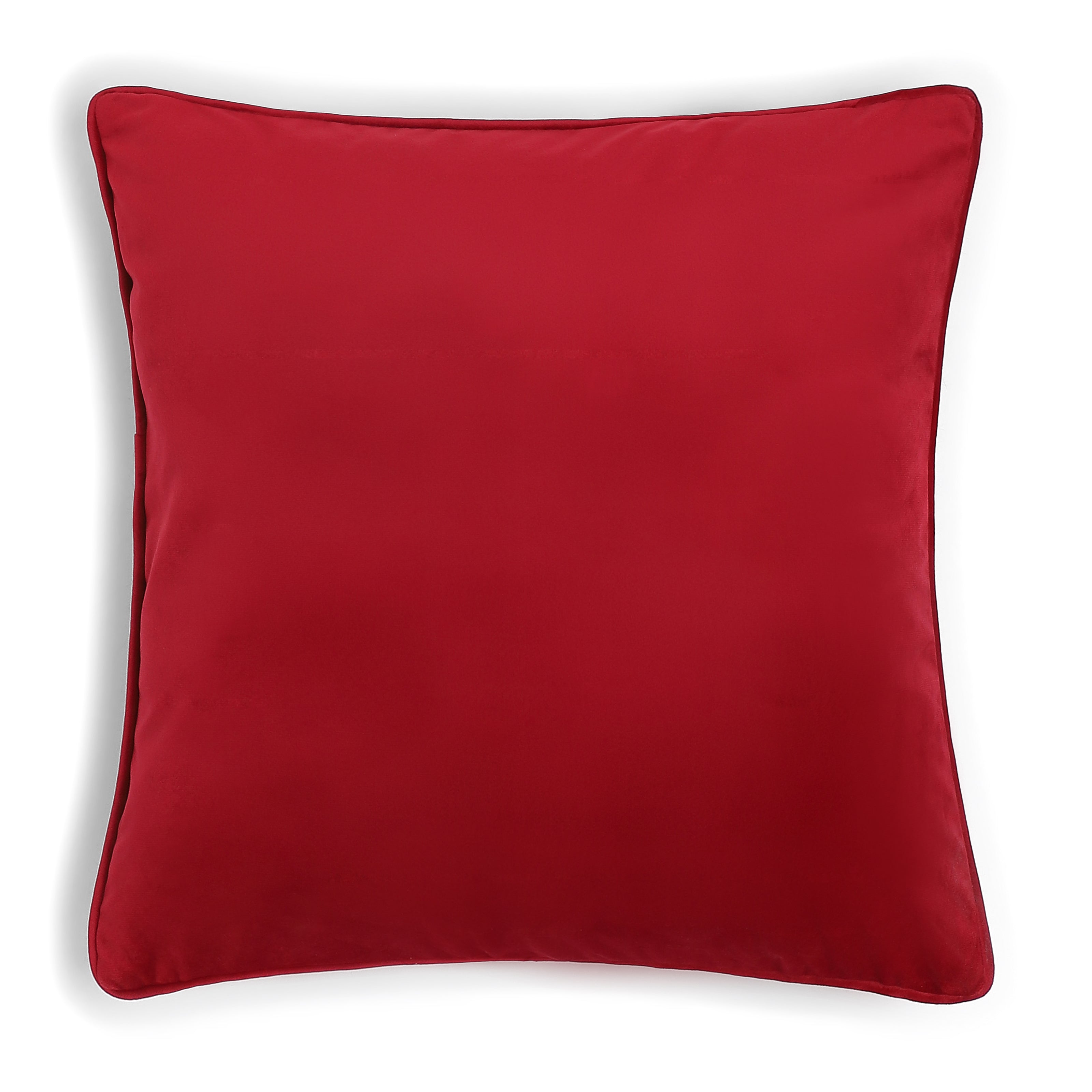 Vissencia 280 GSM Polyester Cushion Cover | Ruby Red