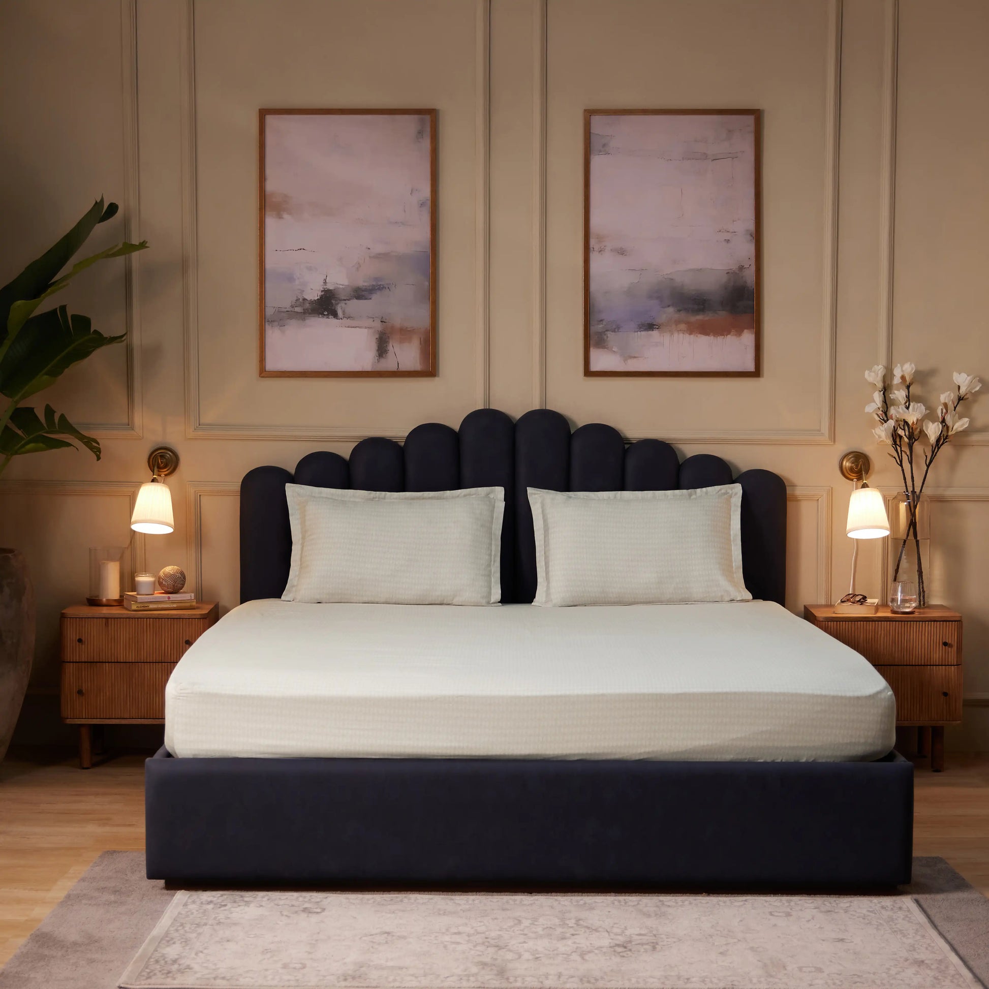 Yutori 100% Cotton Super King Bedsheet Set Neutral Cream-Yutori / Super King