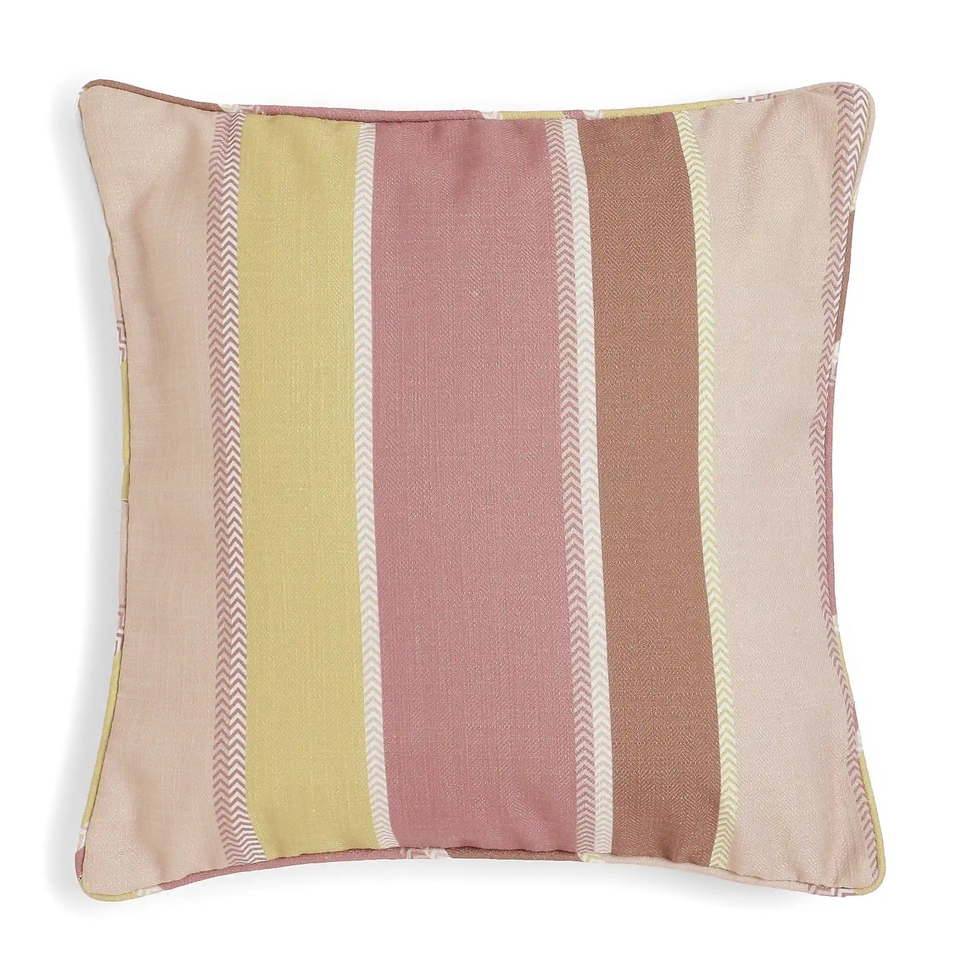 Espricia Printed Cushion Cover | Stripe Story Forest Umber / Cushion Cover (41cm x 41cm)