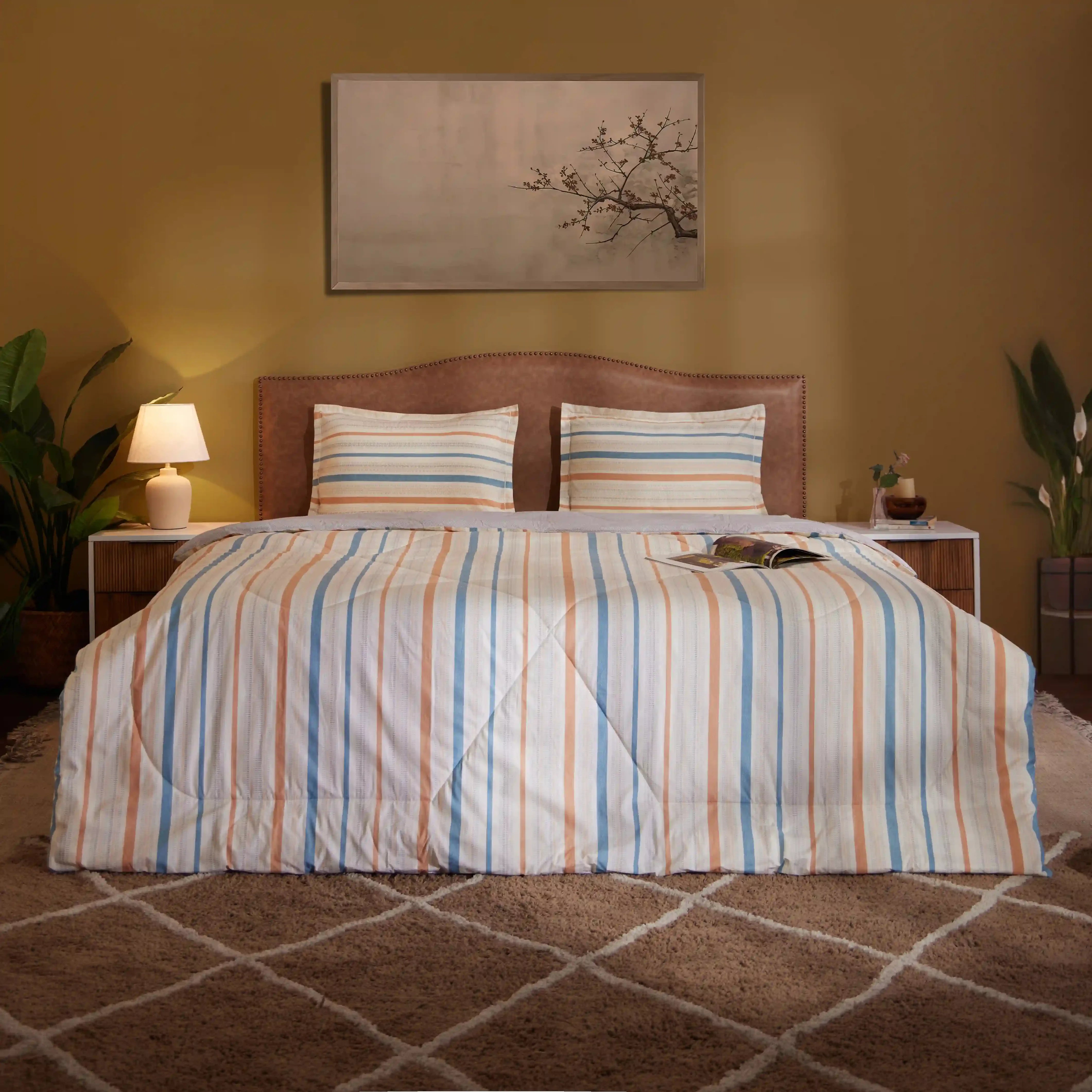 Threadscapes Printed Comforter-120gsm-Multicolour Multicolour / Double