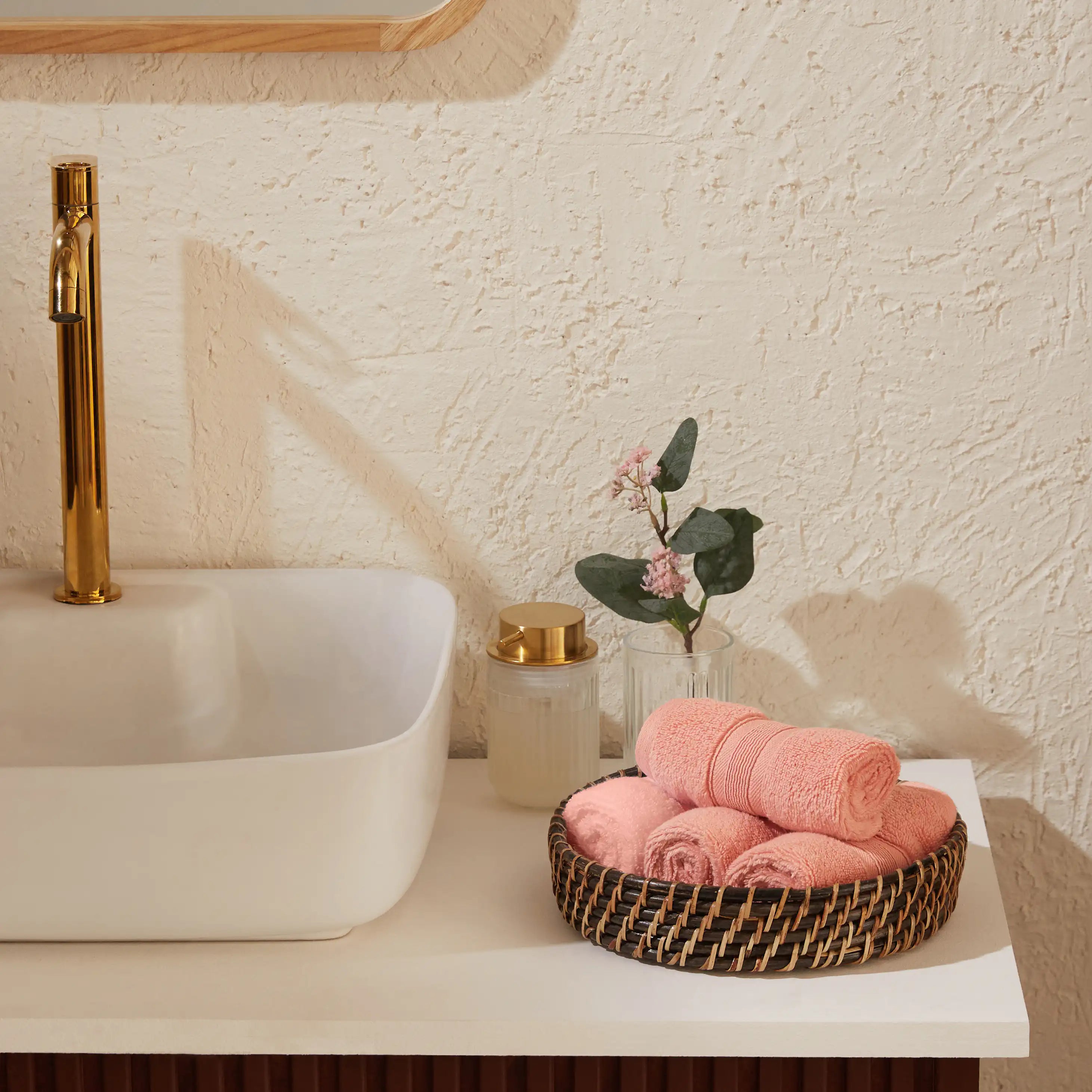 Pelushe Zero Twist 100% Cotton Face Towel Salmon Dust / Face Towel (30cm x 30cm)