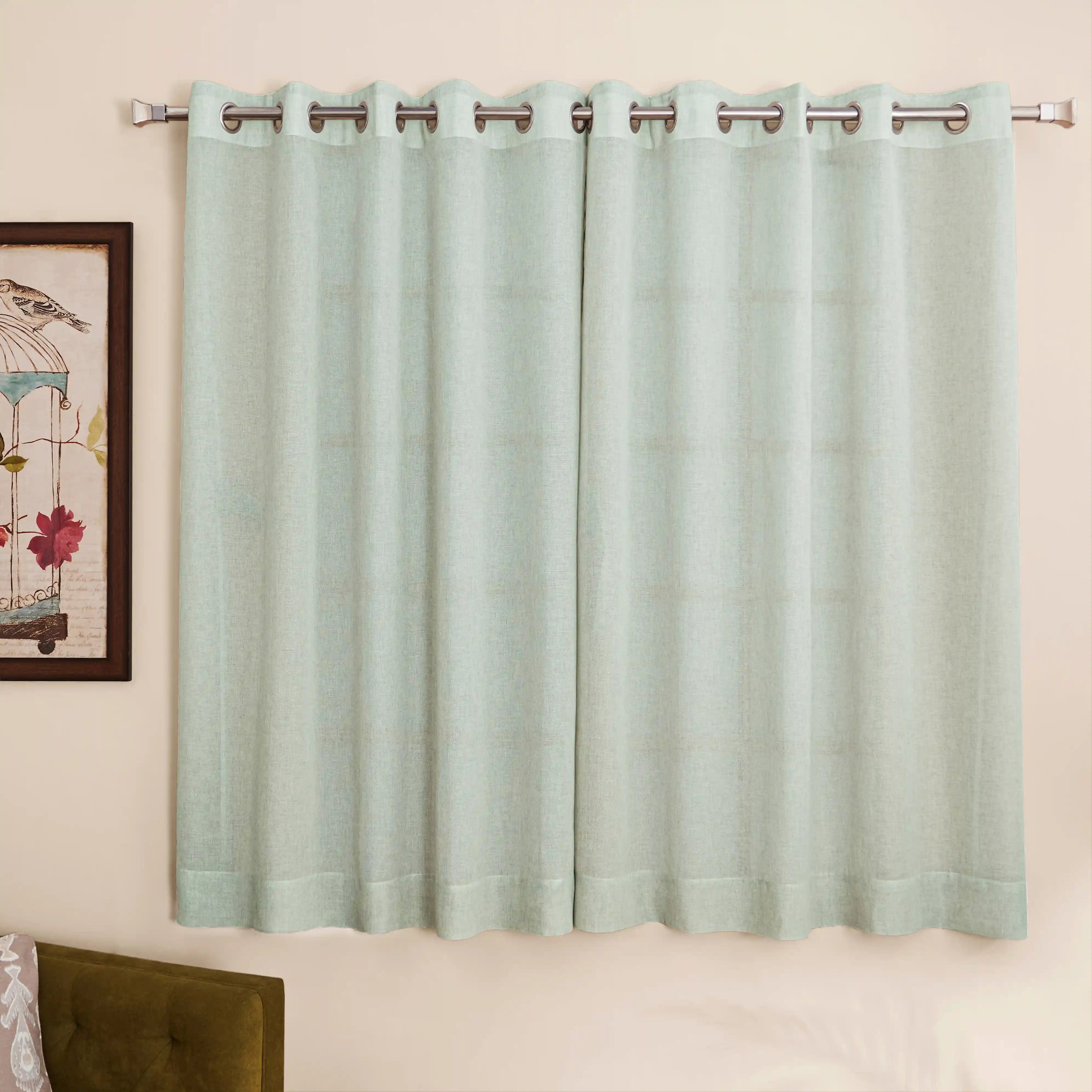 Velina Set Of 2 Sheer Readymade Curtains | 
Sand & Shadow Silver / Window (5ft X 4.4ft)