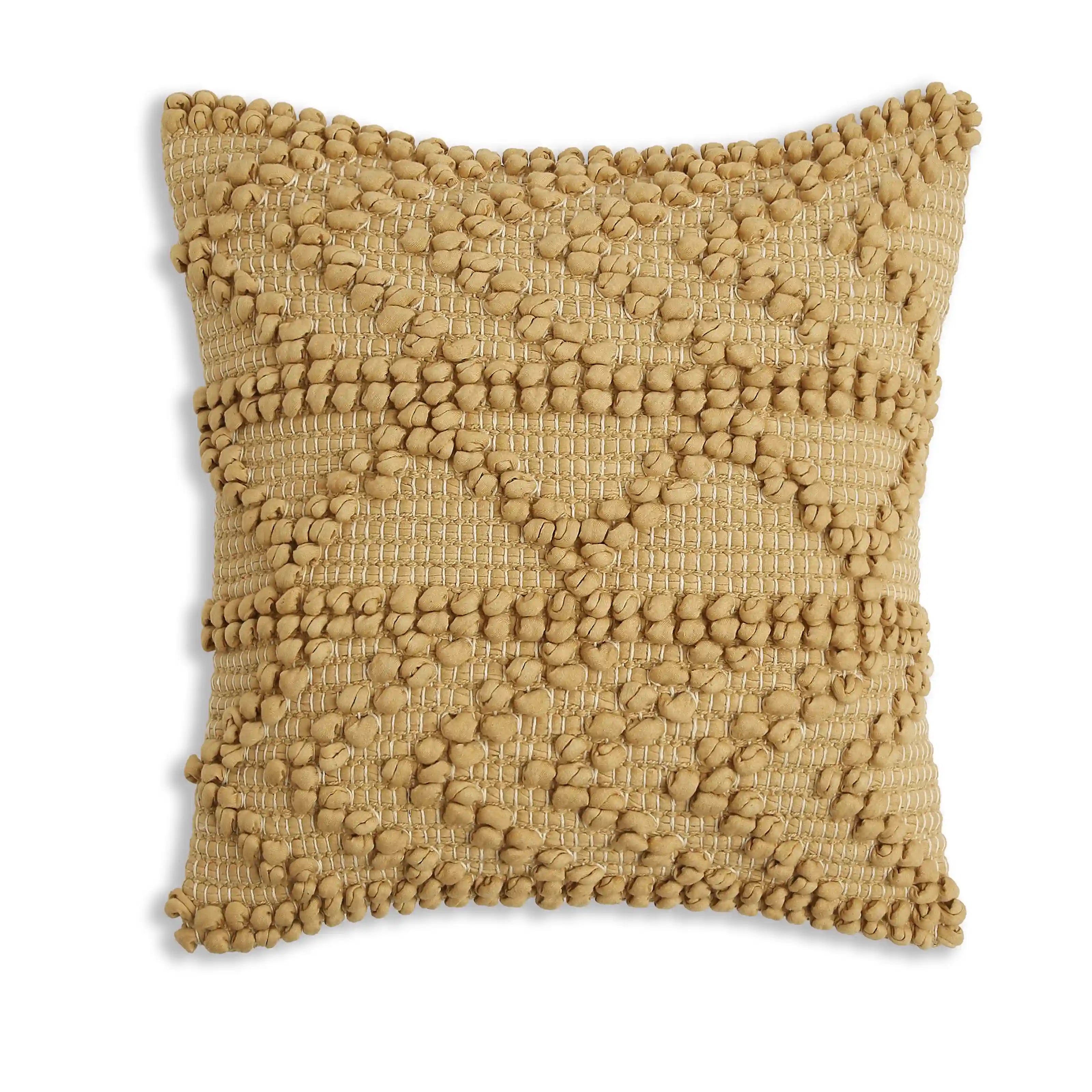 Espricia 100% Cotton Cushion Cover | Boho Soul Honey Mustard / Cushion Cover (51cm x 51cm)