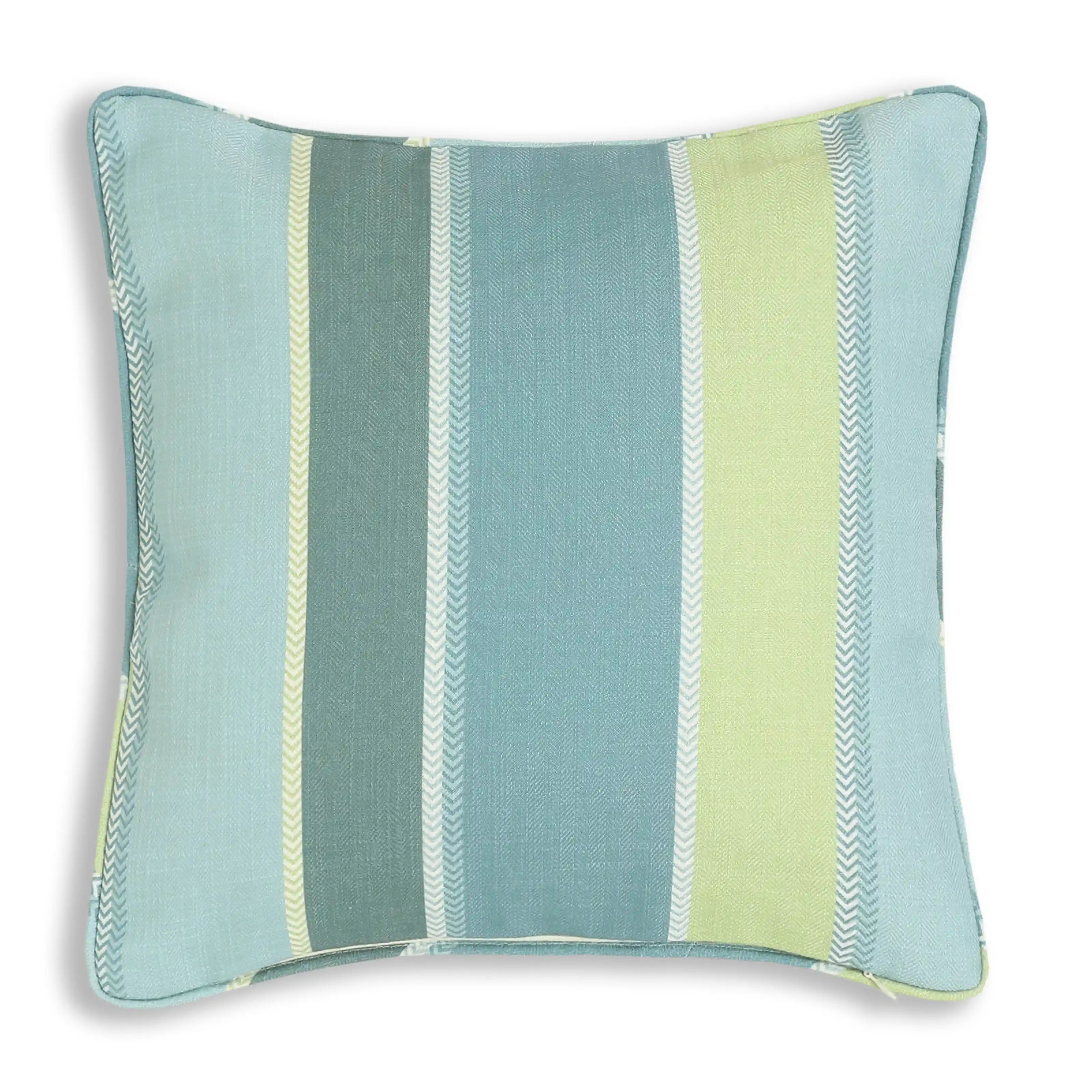 Espricia Printed Cushion Cover | Stripe Story Mystic Teal / Cushion Cover (51cm x 51cm)