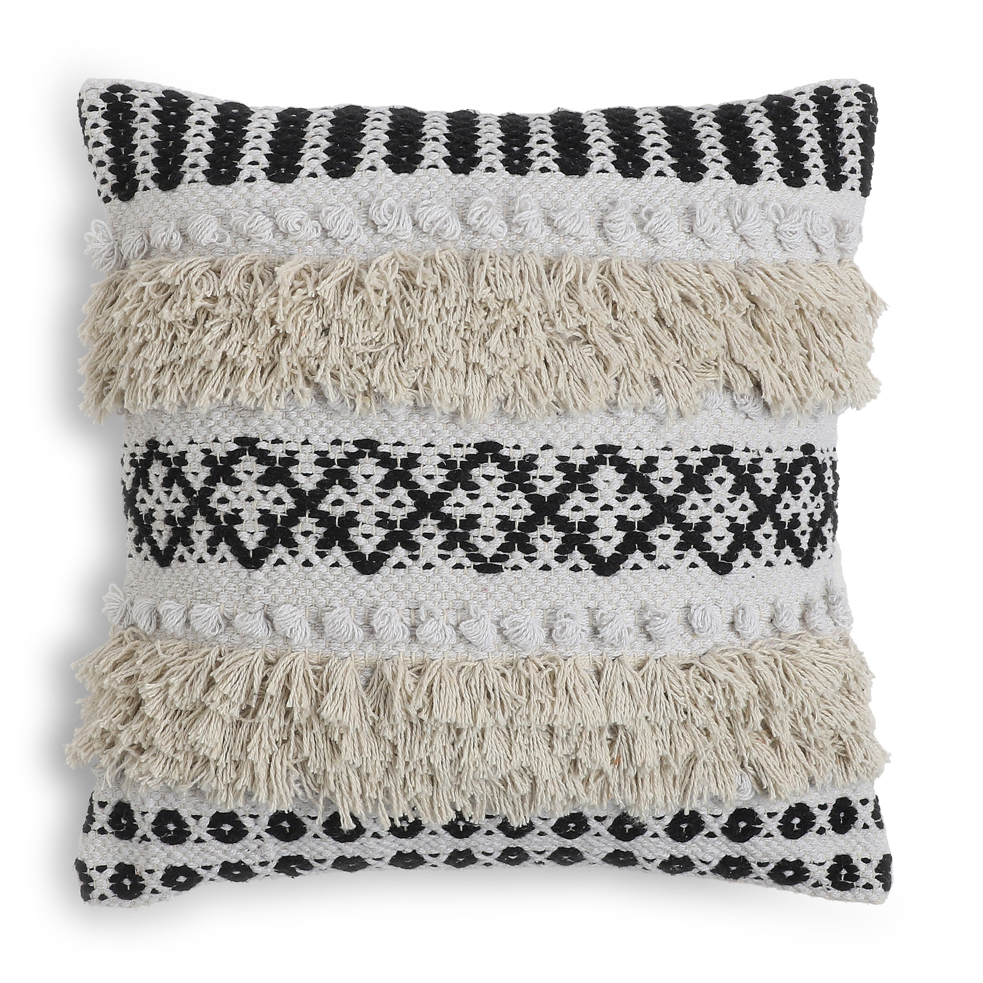 Vissencia 100% Cotton Cushion Cover | Black