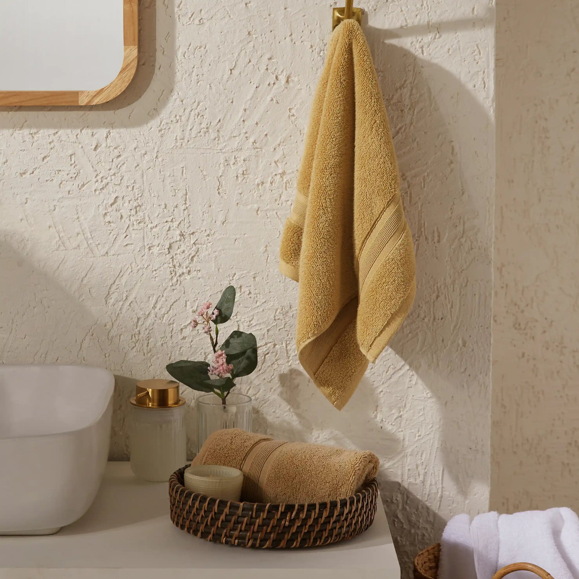Pelushe Zero Twist 100% Cotton Hand Towel Beige / Hand Towel (40cm x 60cm)