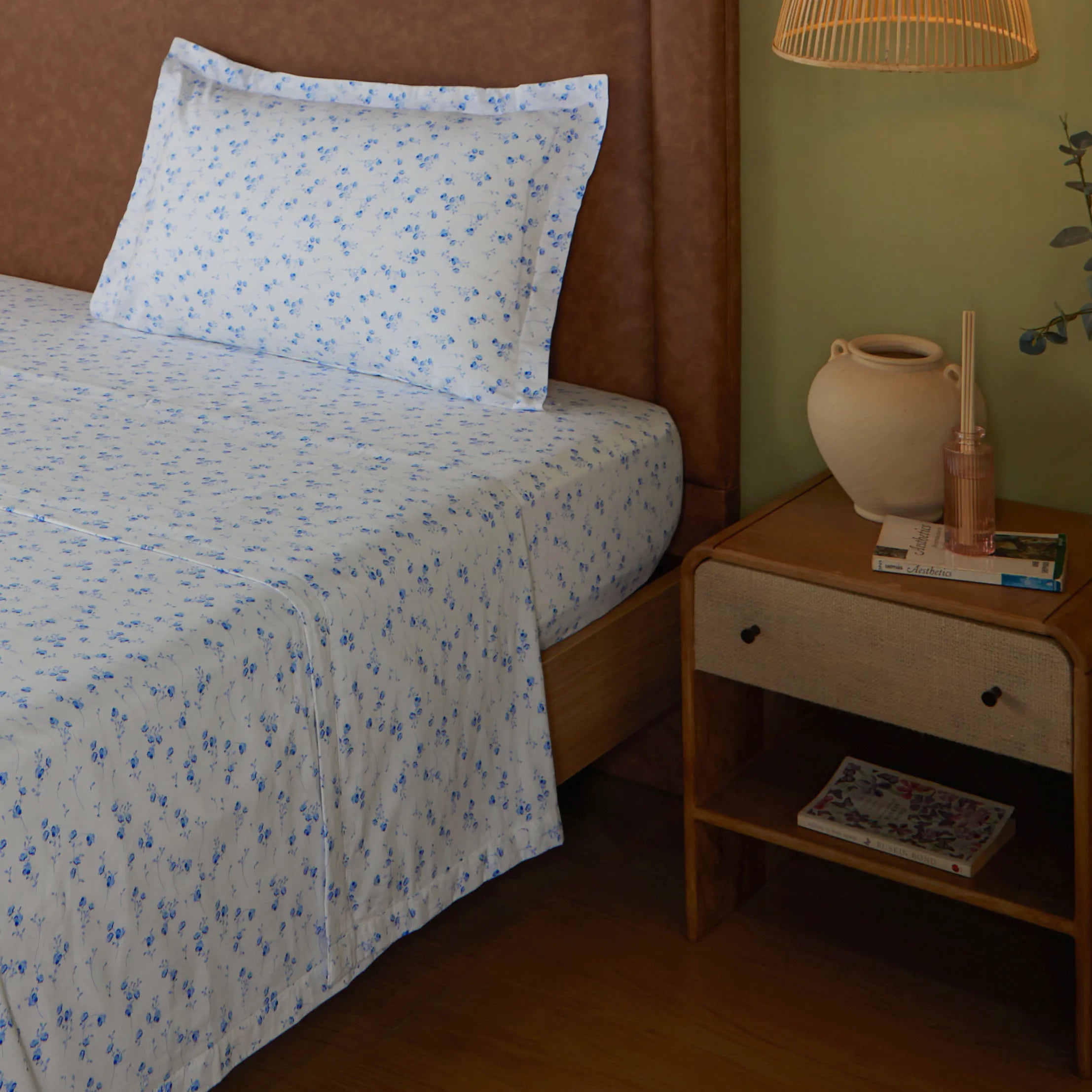 Bloomshire Classic | Everyday Charm Printed Reversible Dohar with Super Soft Flannel Layering-Ocean Blue Ocean Blue / Single